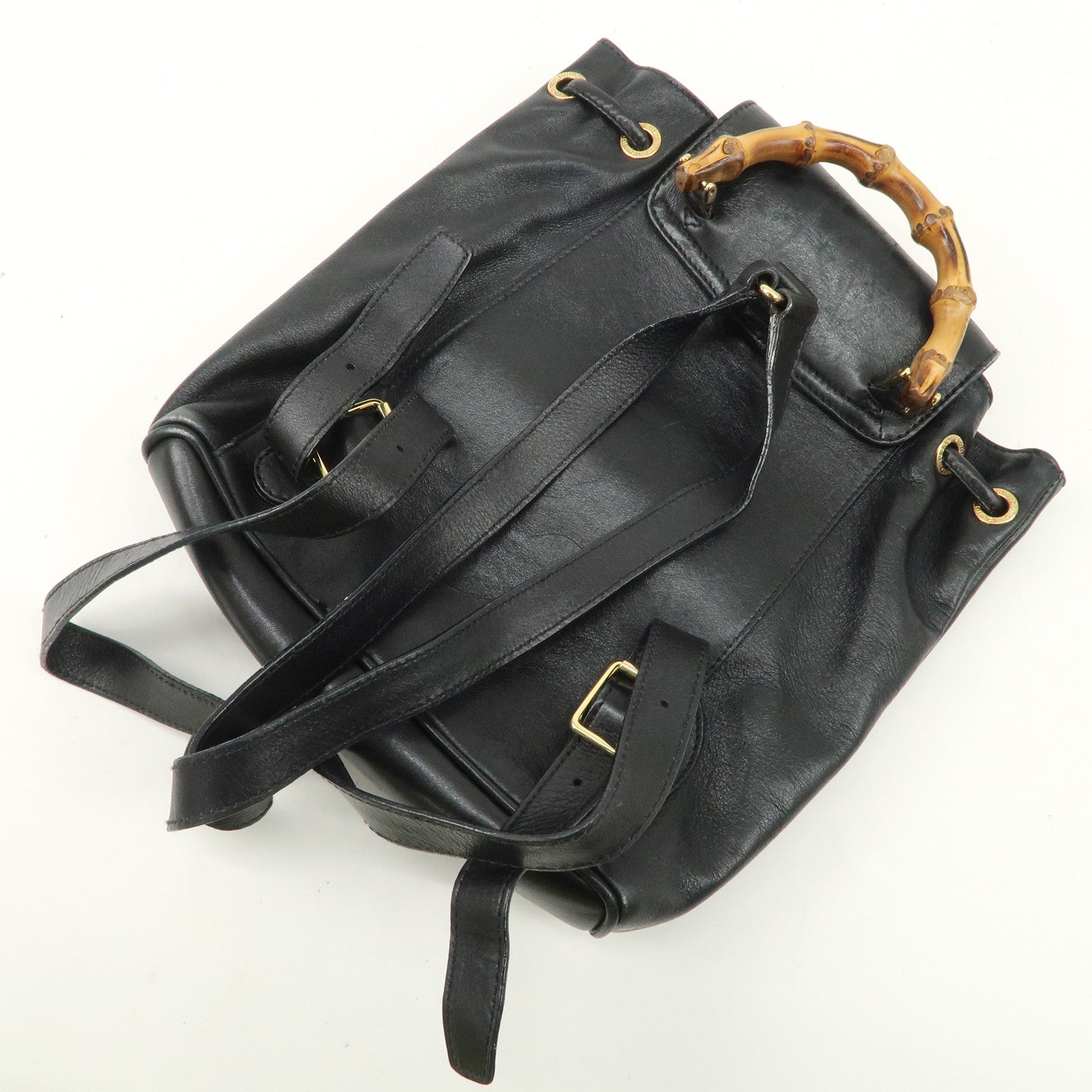 GUCCI Bamboo Suede Leather Mini Ruck Sack Back Pack 003.1705.0030 Used