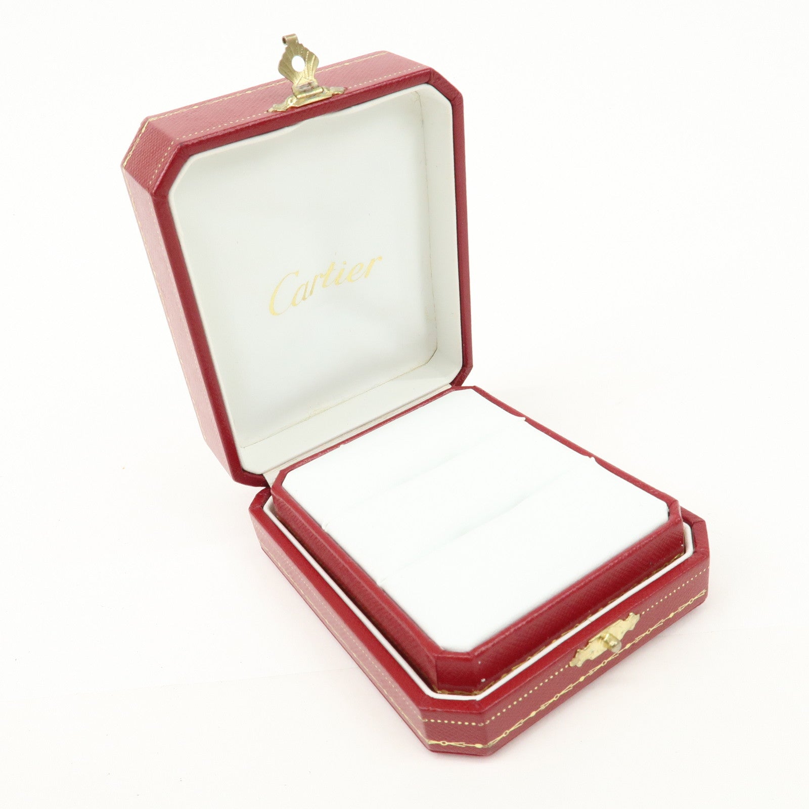 Cartier Set of 3 Jewelry Box for Pair Rings Display Box Red