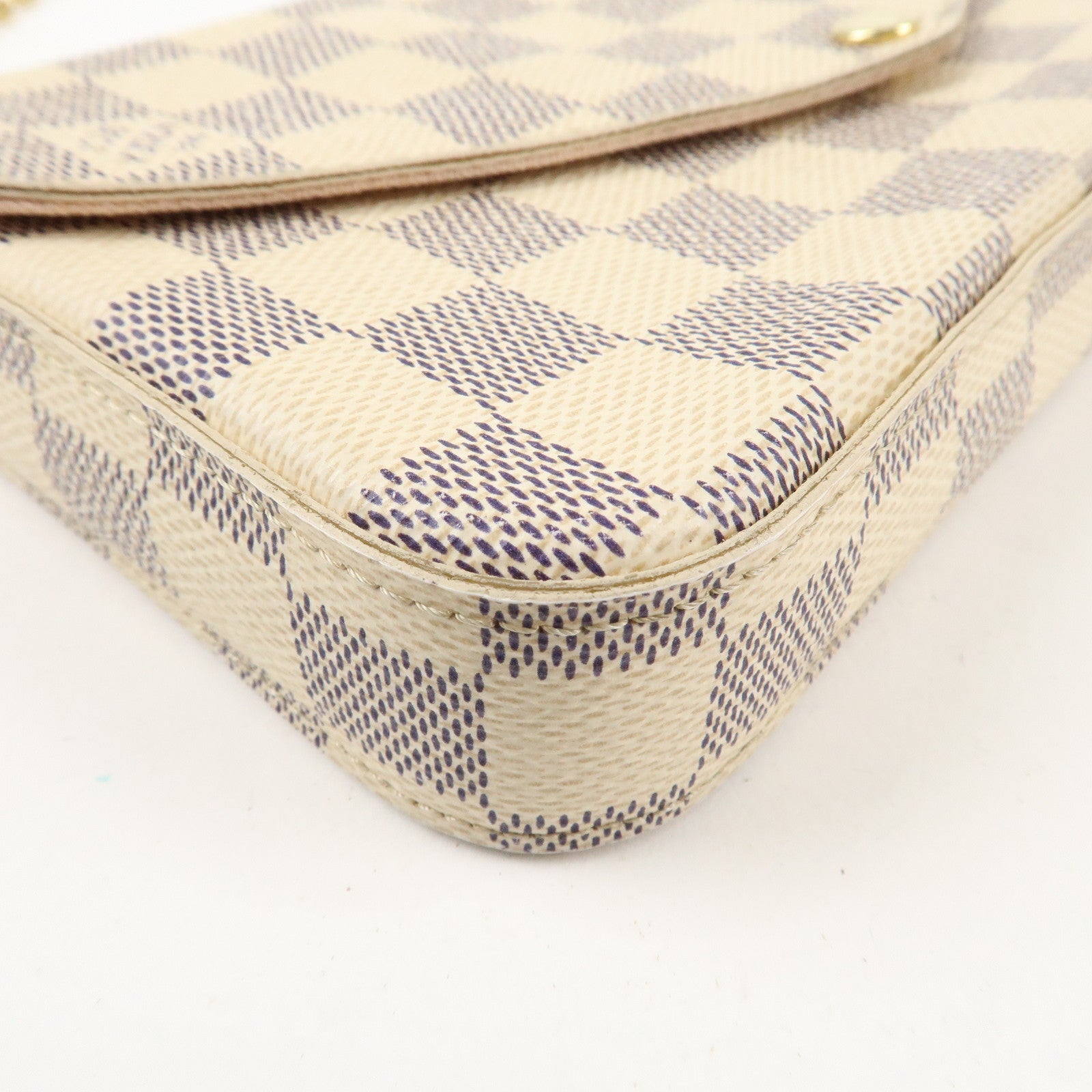 Louis Vuitton Damier Azur Pochette Félicie Shoulder Bag N63106 Used