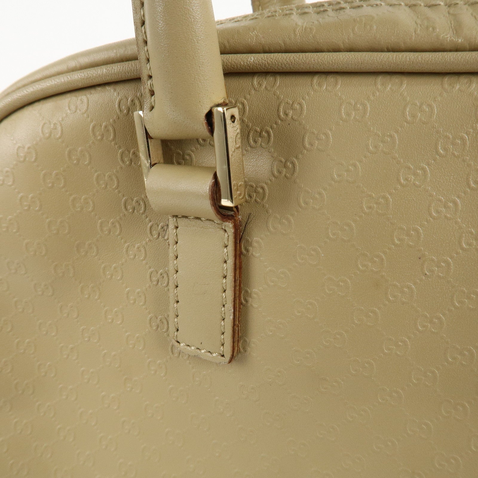 GUCCI Micro Guccissima Leather Hand Bag Beige 000.0852.2123