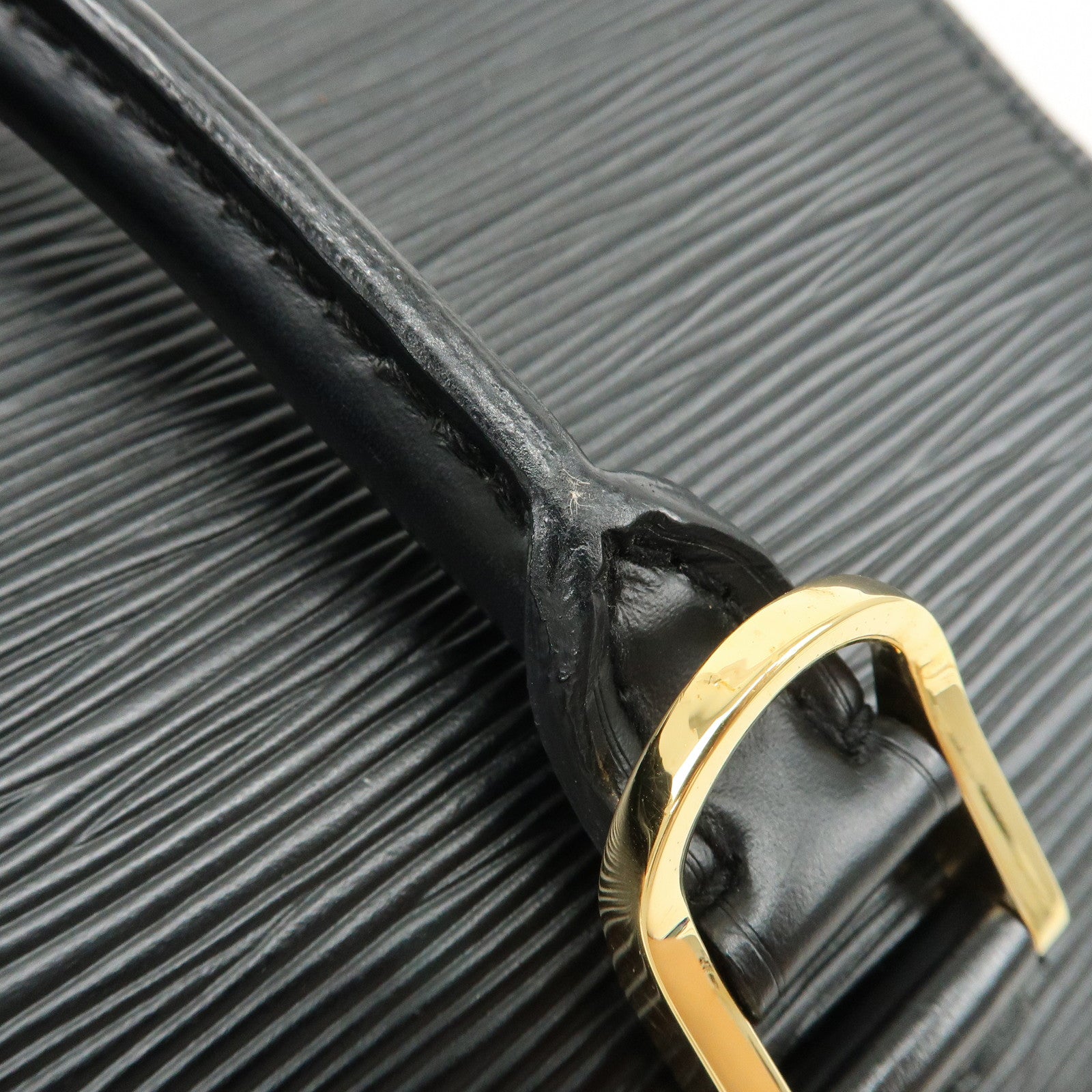 Louis Vuitton Epi Pont Neuf Hand Bag Gold HDW Noir Black M52052 Used