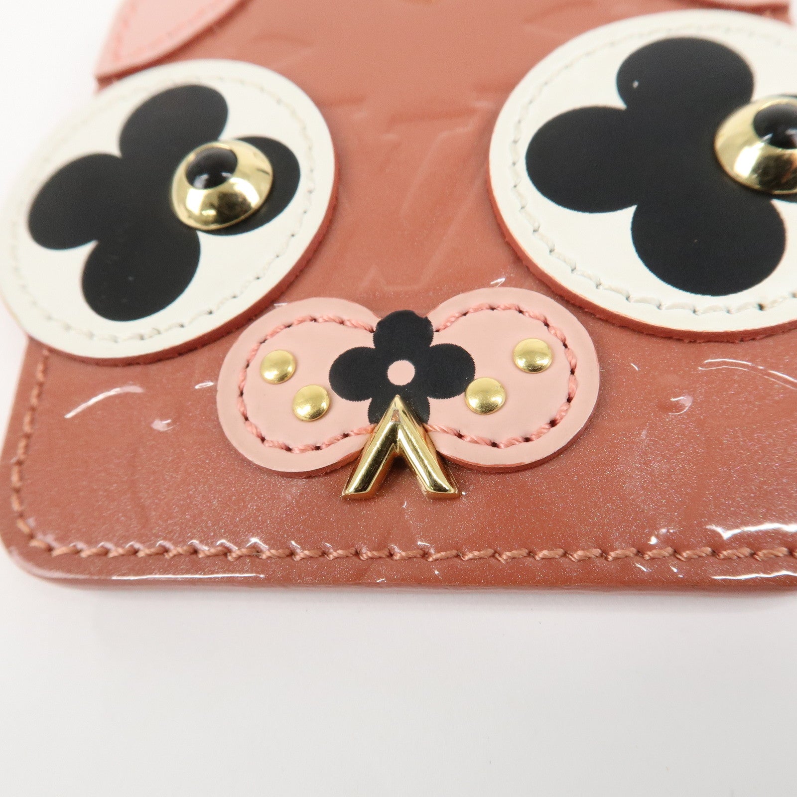 Louis Vuitton Monogram Vernis Porte Cles Animal Face M68217