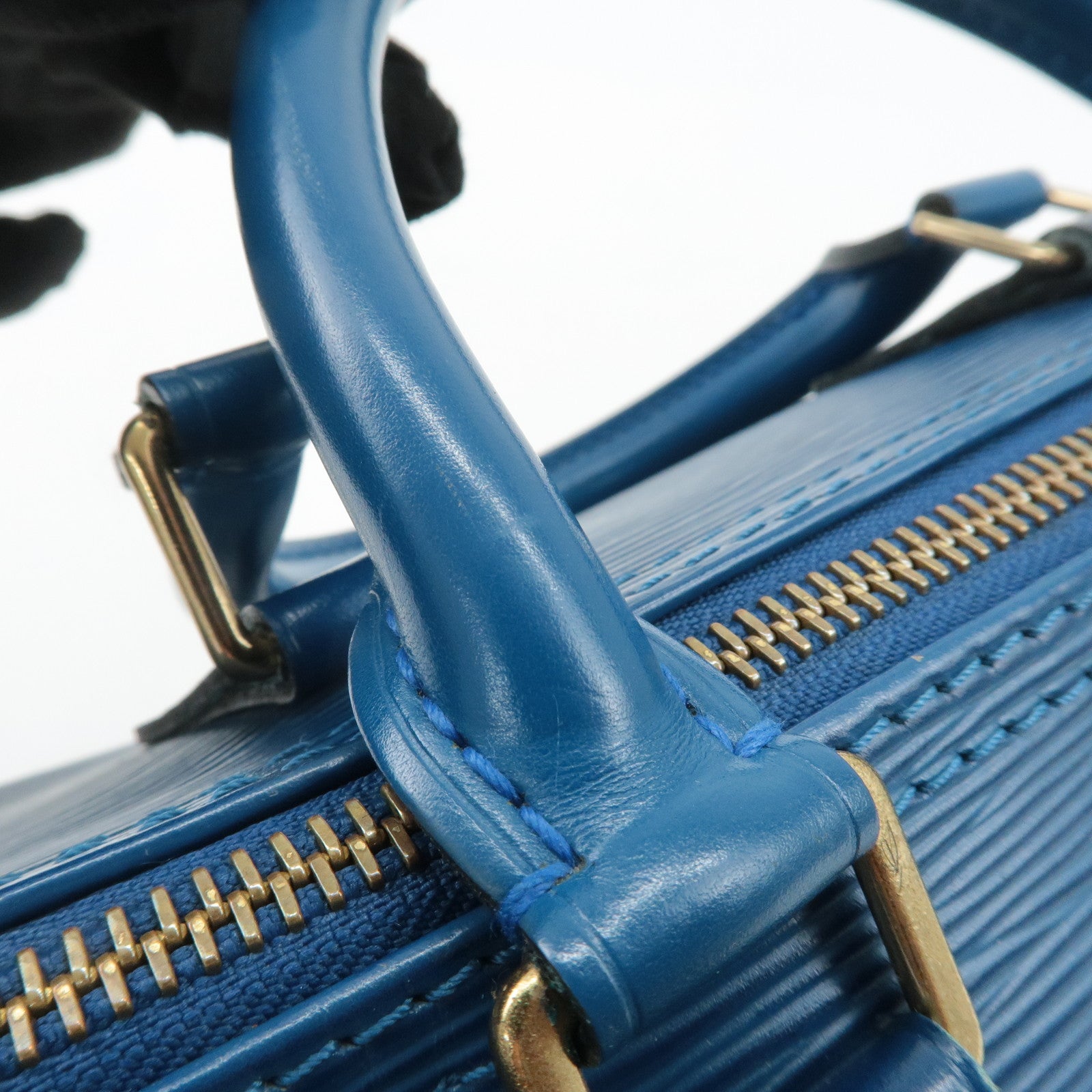 Louis Vuitton Epi Speedy 25 Hand Bag Boston Bag Blue M43015