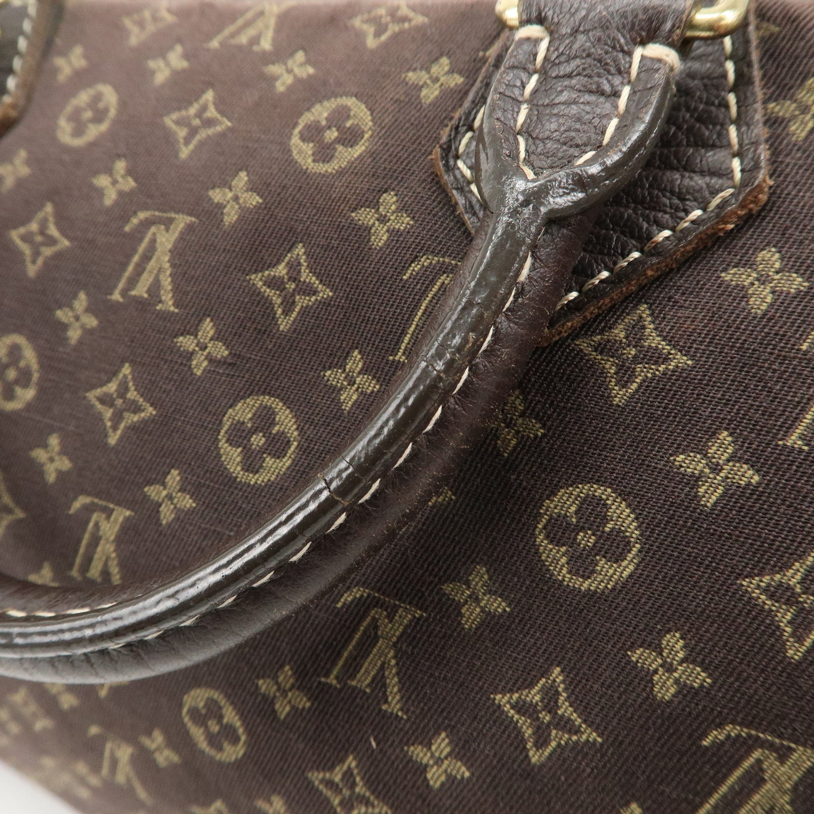 Louis Vuitton Monogram Mini Lin Speedy 30 Boston Bag Ebene M95224 Used