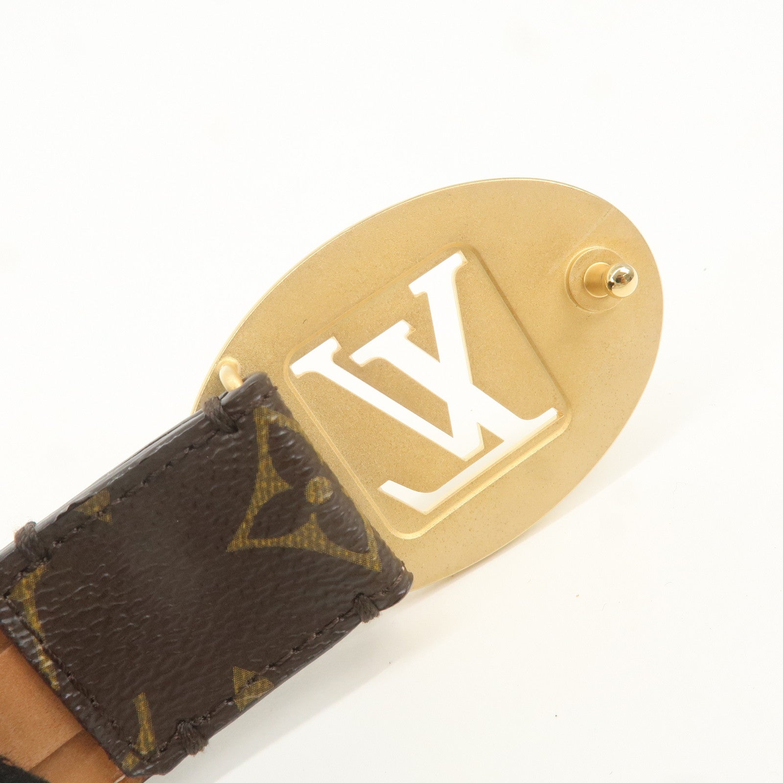 Louis Vuitton Monogram Saint Tulle Oval Belt 85/34 M9842