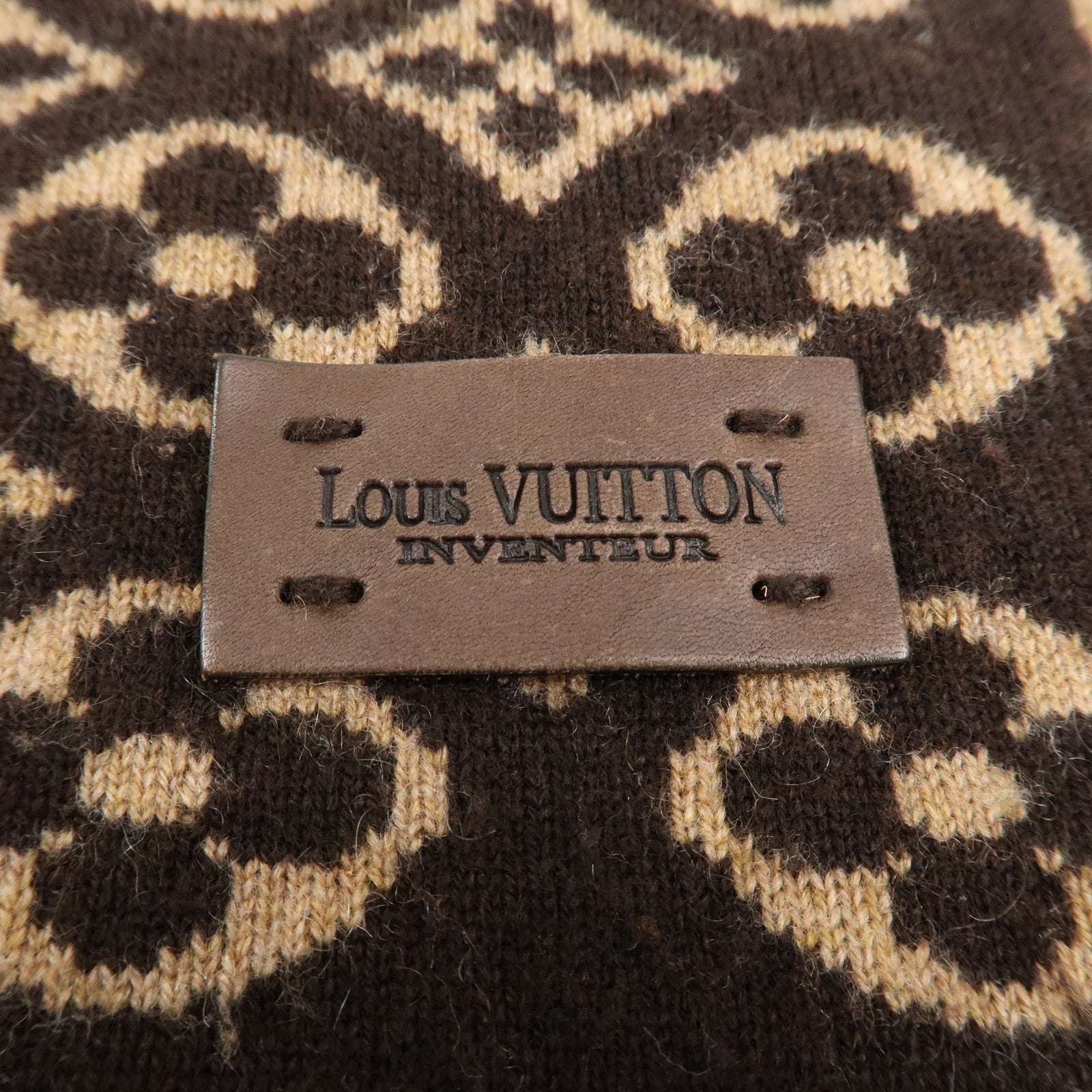 Louis Vuitton Monogram Escharp Ski Scarf Brown M71952 Used