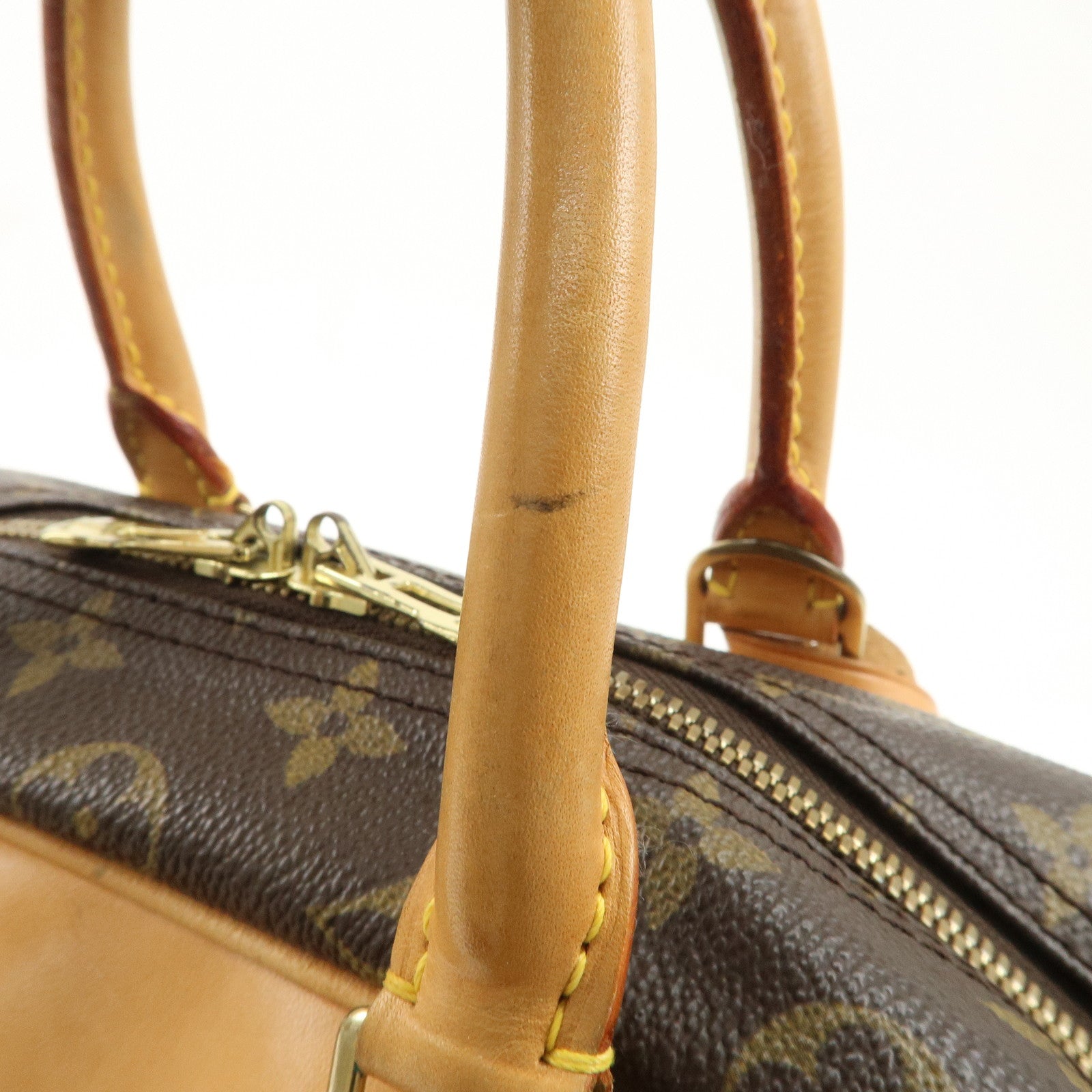 Louis Vuitton Monogram Deauville Hand Bag Brown M47270