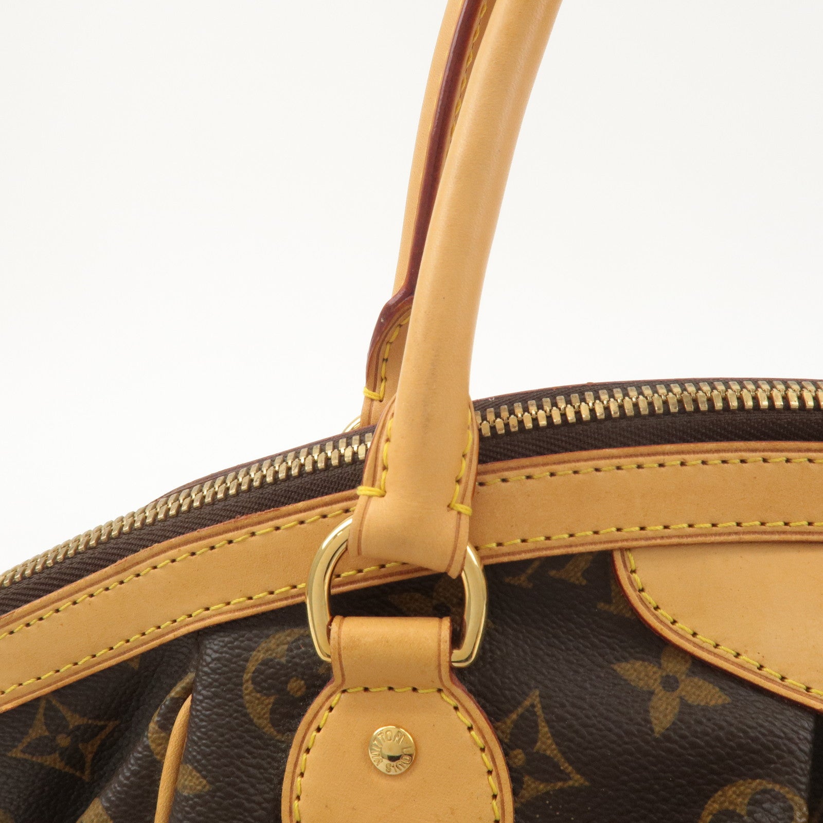 Louis Vuitton Monogram Tivoli PM Hand Bag Brown M40143