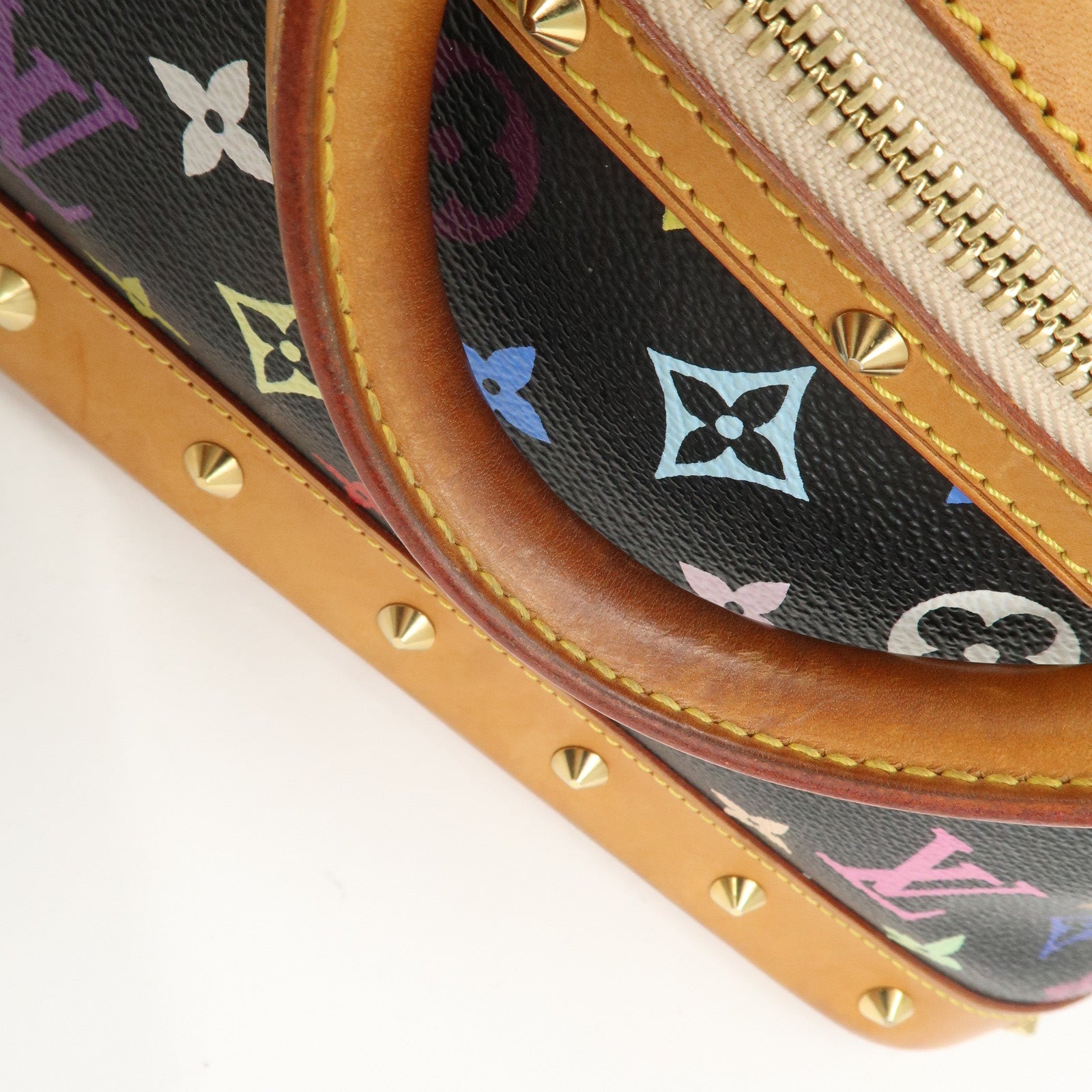 LOUIS VUITTON Monogram Multicolor Alma Hand Bag Noir M92646 Used