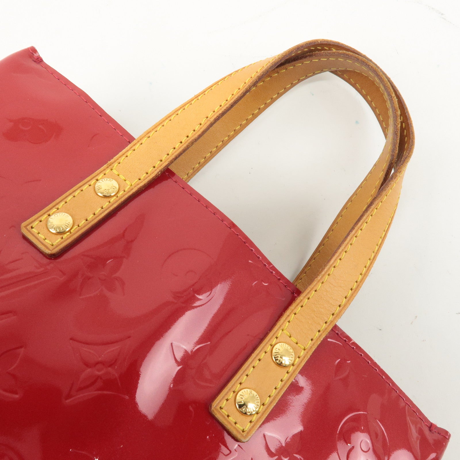 Louis Vuitton Monogram Vernis Lead PM Hand Bag Red M91990