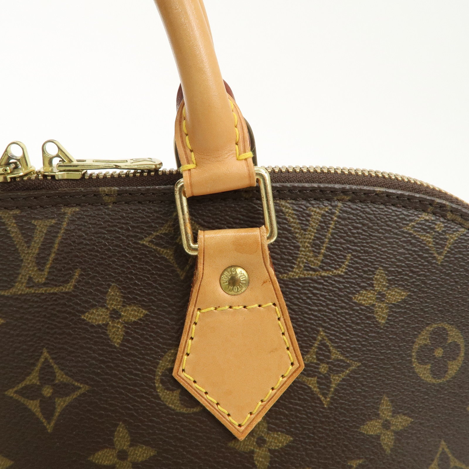 Louis Vuitton Monogram Alma Hand Bag Brown M51130