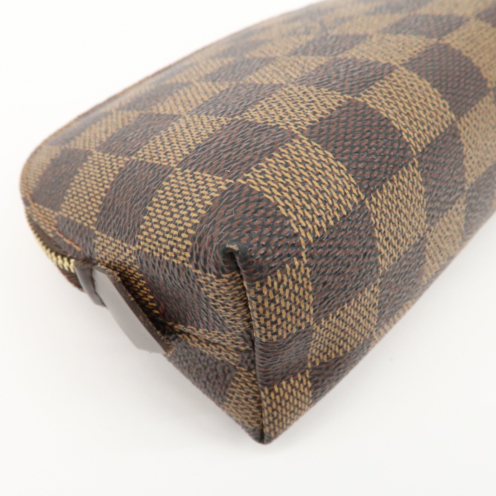 Louis Vuitton Damier Pochette Cosmetic Pouch Brown N47516 Used