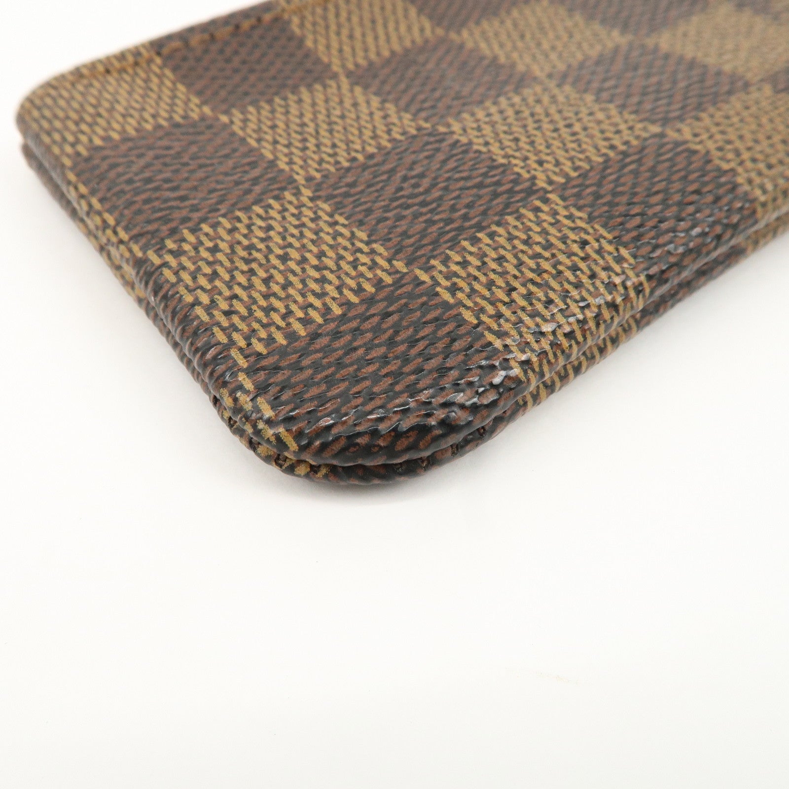 Louis Vuitton Damier Ebene Pochette Cles Coin Case N62658 Used