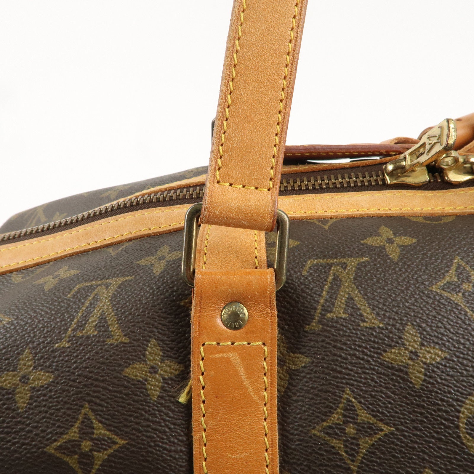 Louis Vuitton Monogram Sac Souple 45 Boston Bag Brown M41624