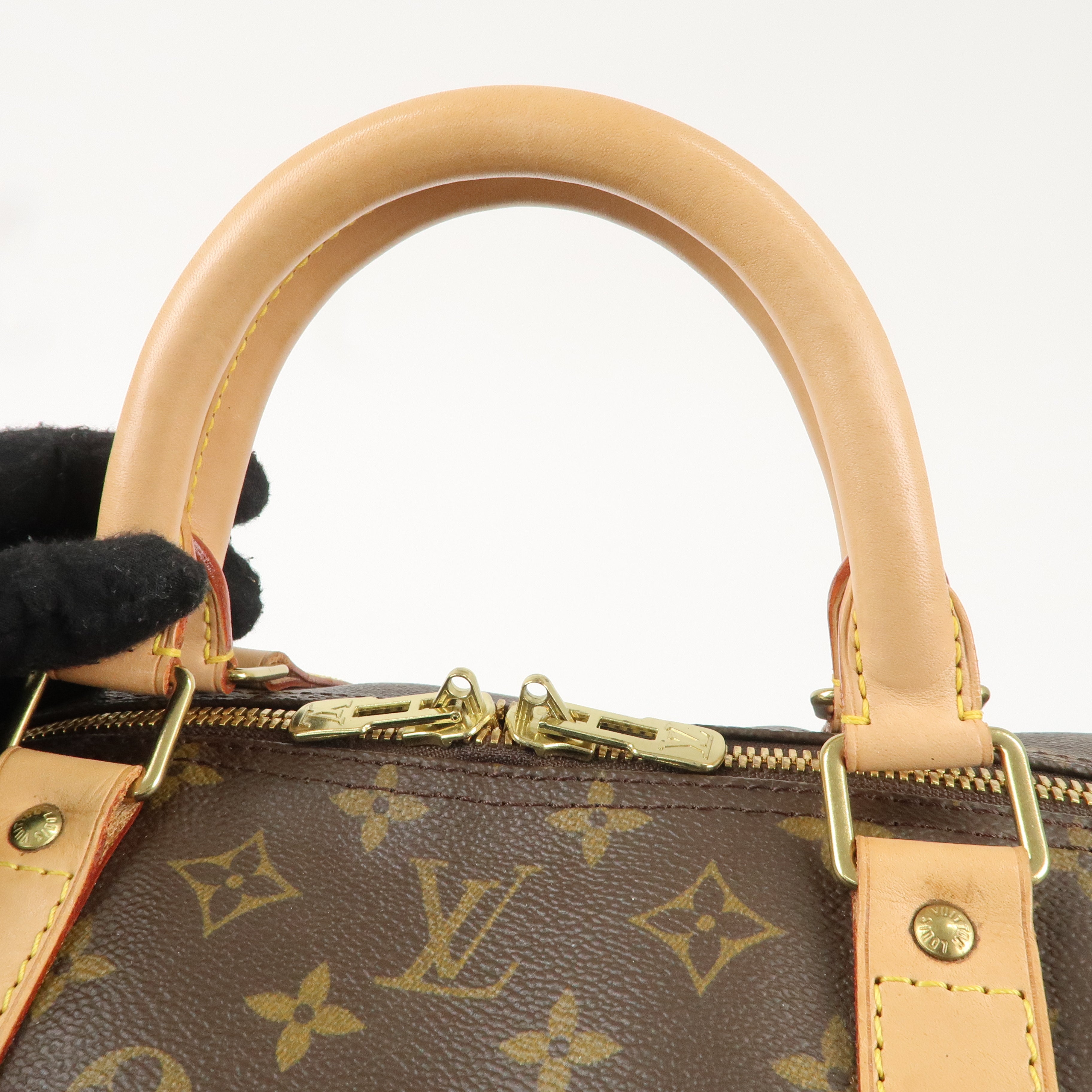 Louis Vuitton Monogram Keepall 60 Boston Bag Brown M42422