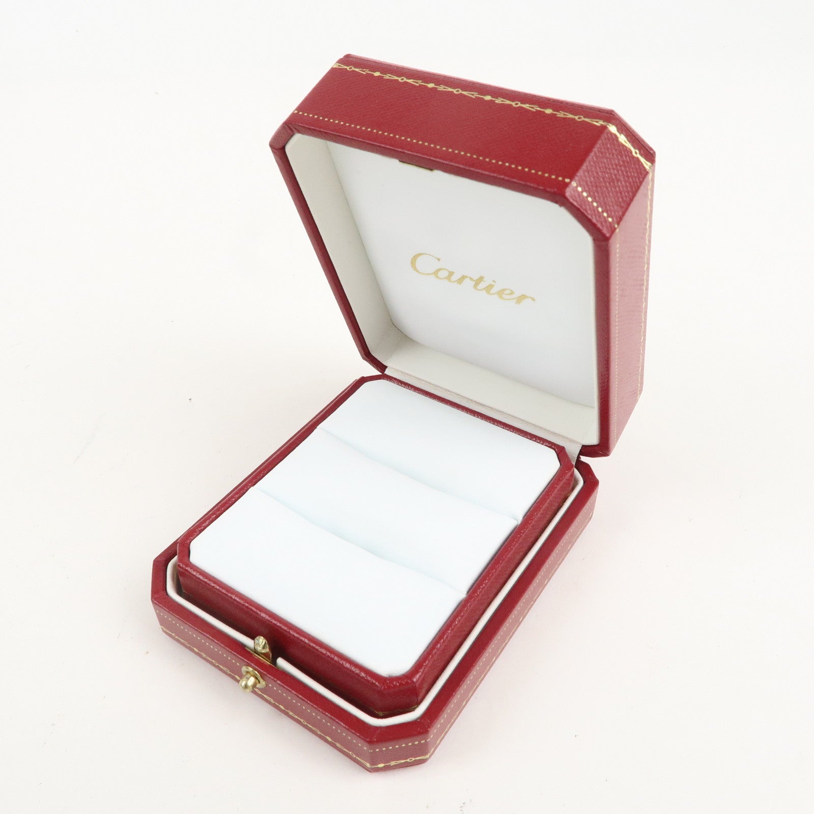 Cartier Set of 3 Pair Ring Box Display Box Jewelry Box Red