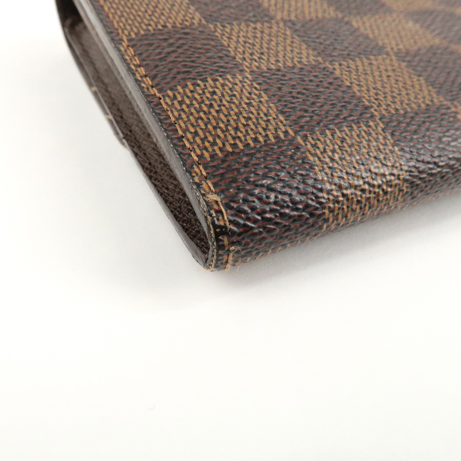 Louis Vuitton Damier Porte Monnaie Credit Long Wallet N61725 Used