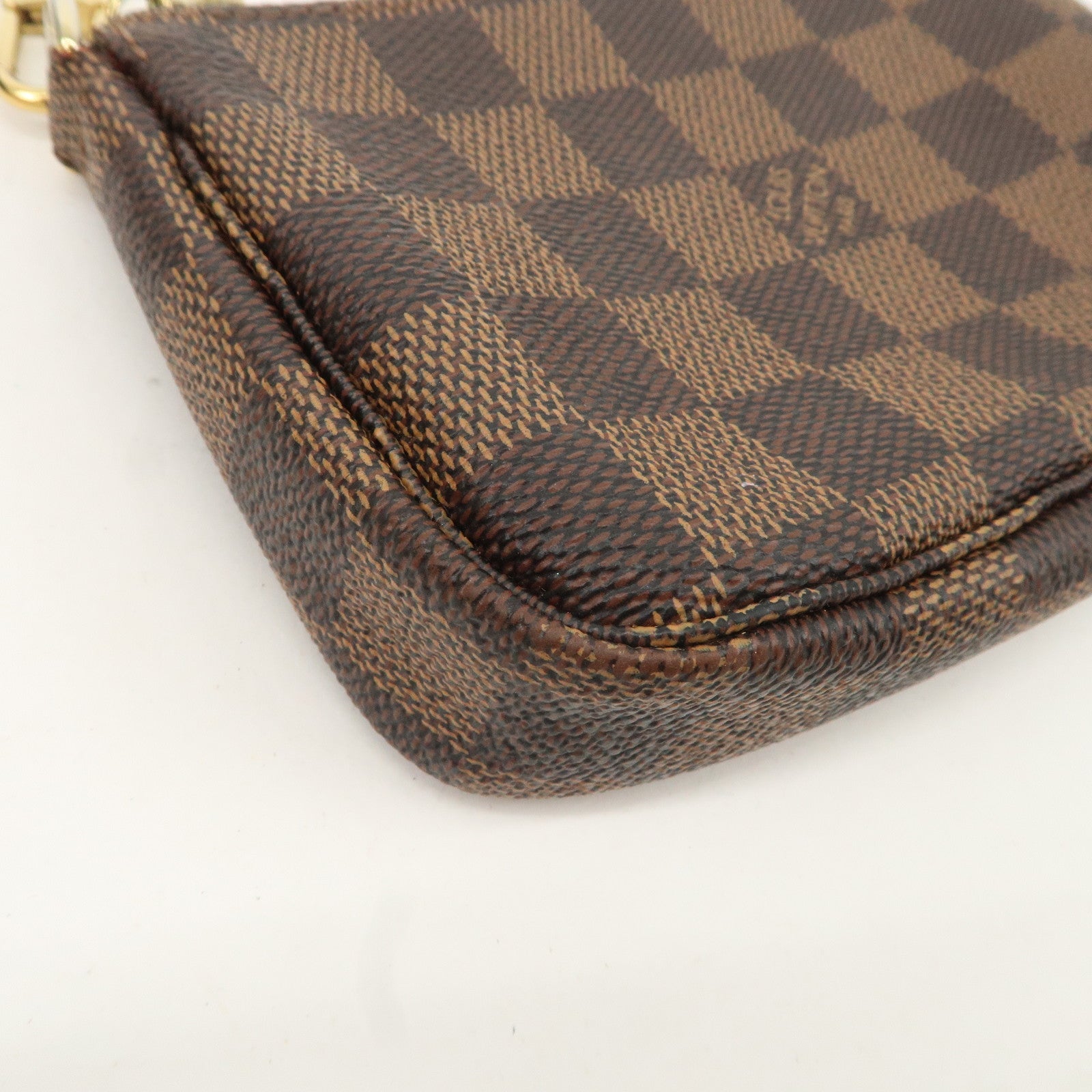 Louis Vuitton Damier Mini Pochette Accessoires Hand Bag N58809 Used