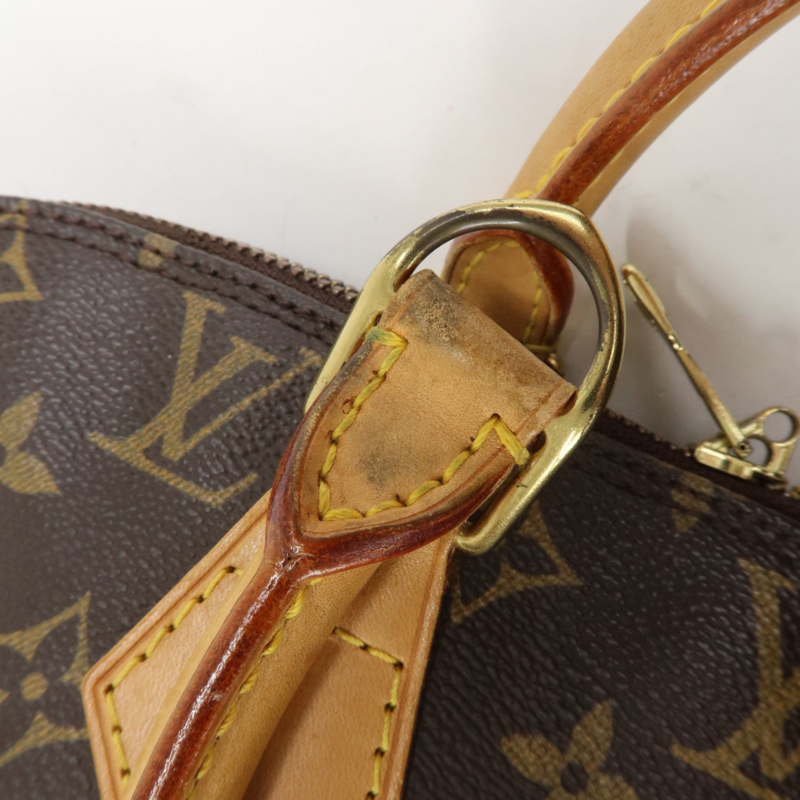 Louis Vuitton Monogram Alma Hand Bag Brown Gold Hardware M51130 Used