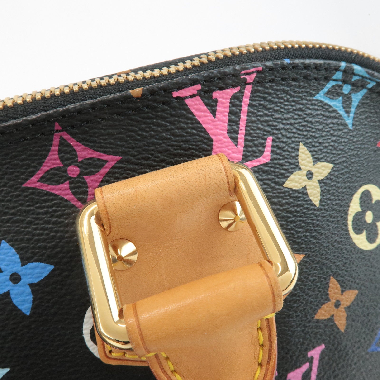 Louis Vuitton Monogram Multicolor Alma Hand Bag Noir M92646