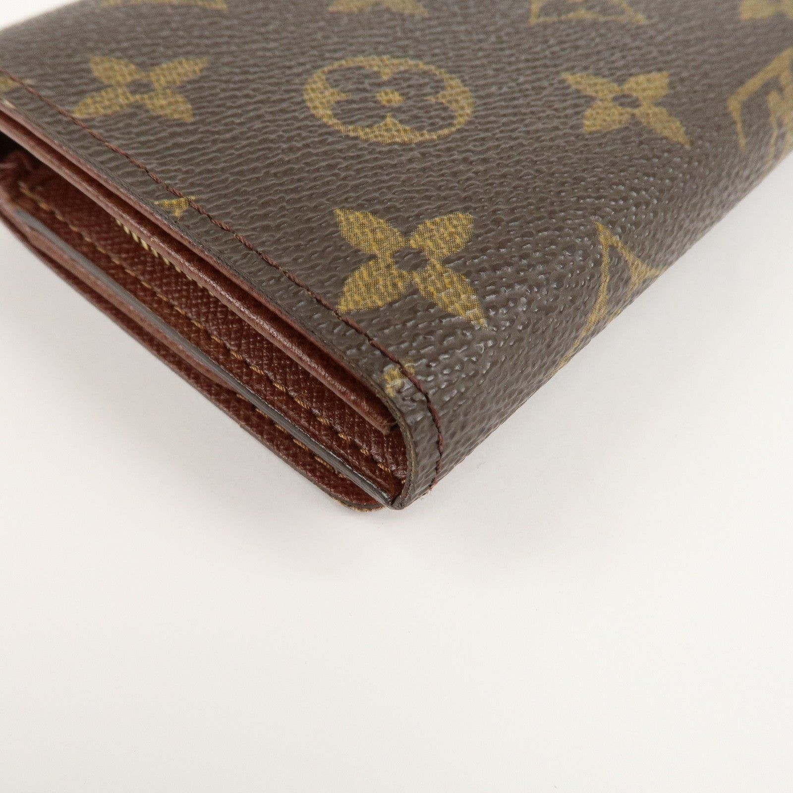 Louis Vuitton Monogram Porte Monnaie Billets Tresor Wallet M61730 Used