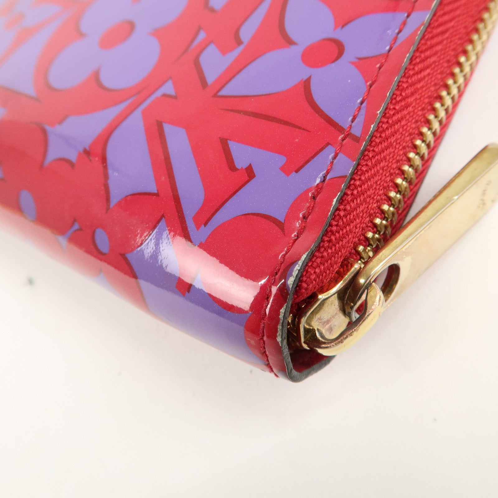 Louis Vuitton Monogram Vernis Sweet Zippy Wallet RoseIndien M90123