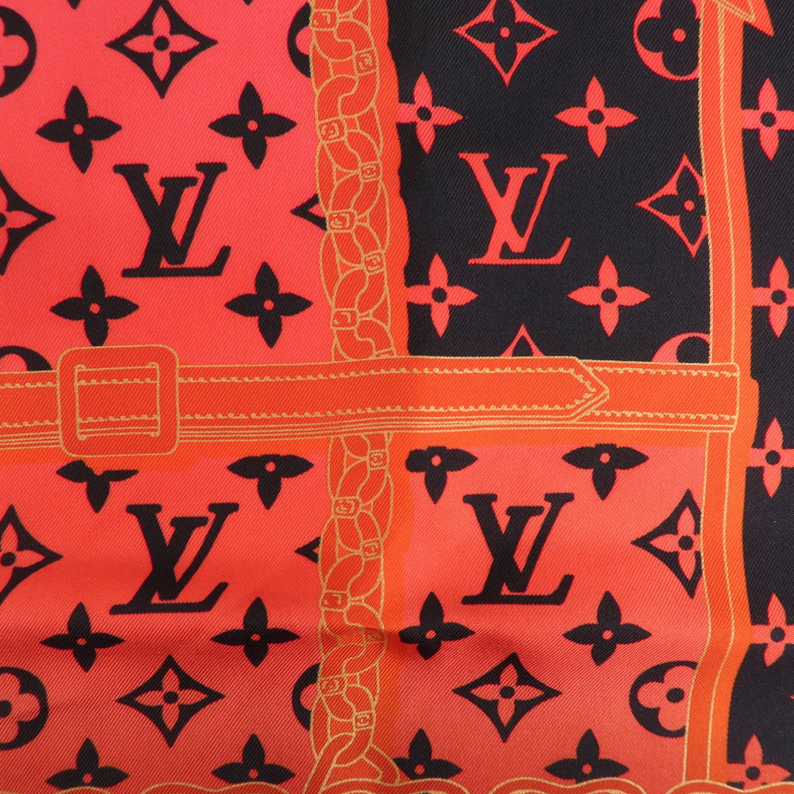 Louis Vuitton Carre Rising Confidential Silk Scarf M76145 Used