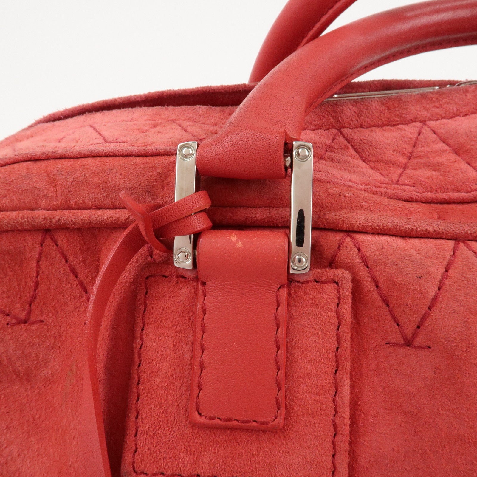 LOEWE Anagram Leather Amazona 36 Hand Bag Rose