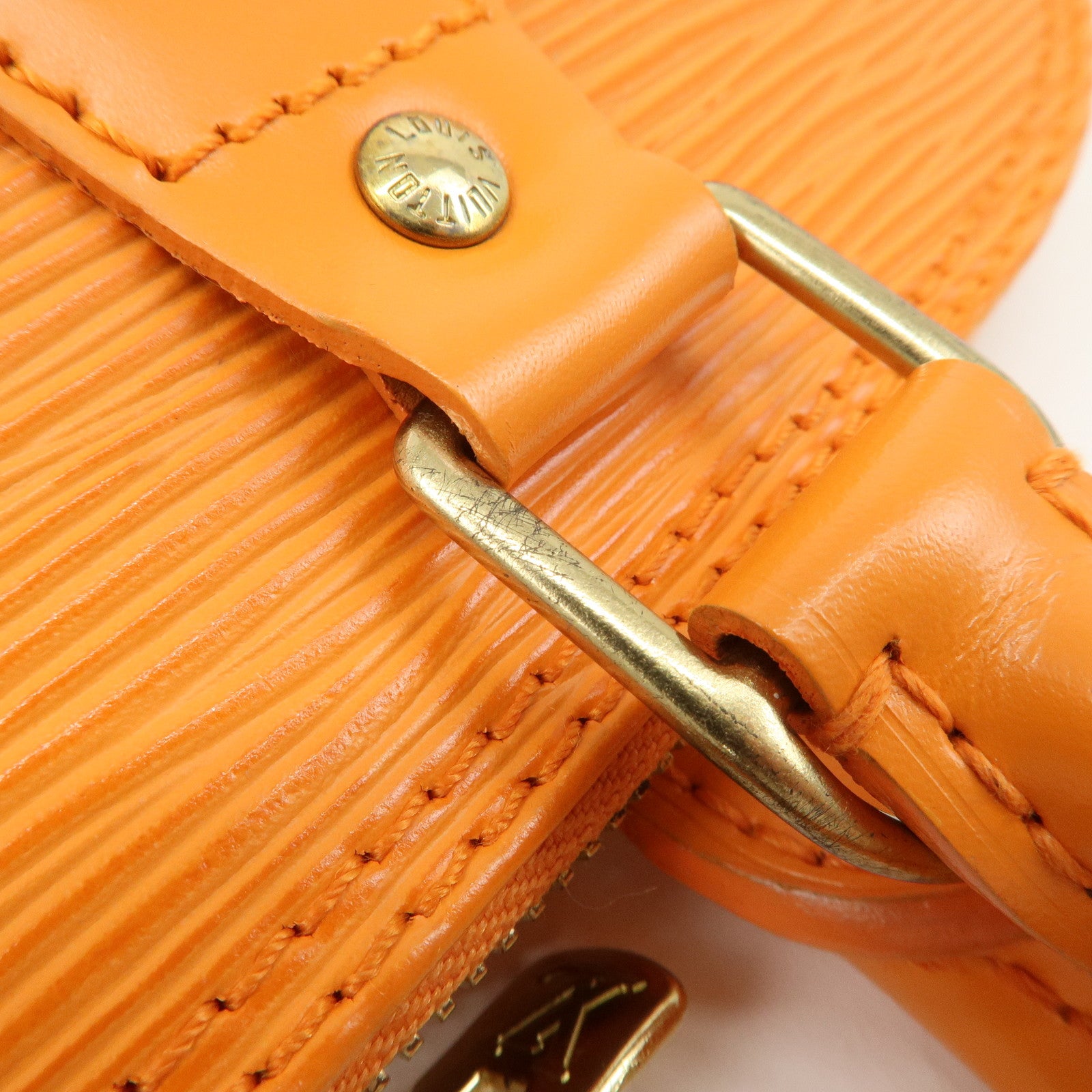 Louis Vuitton Epi Alma Hand Bag Mandarin Orange M5124H Used