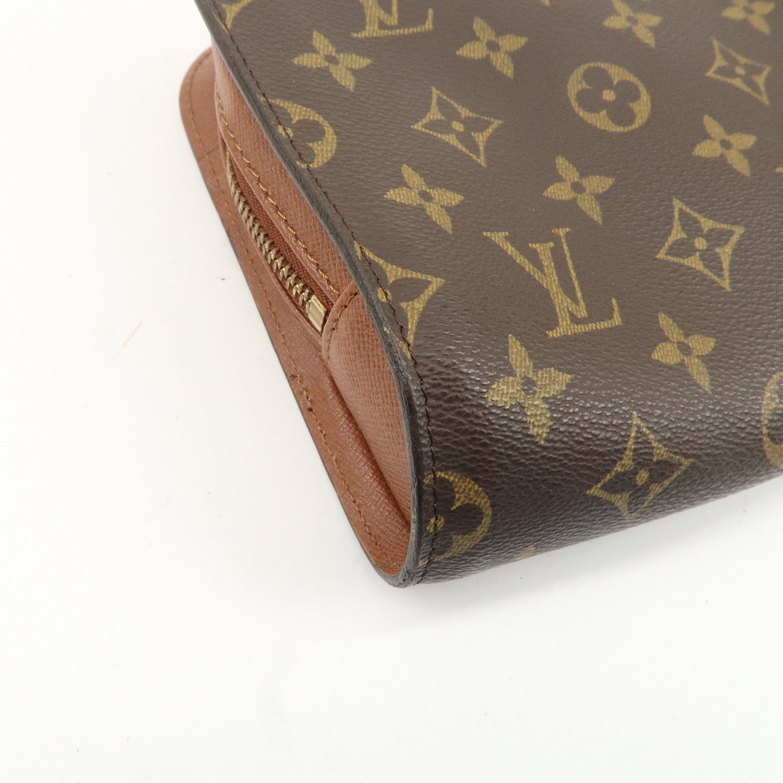 Louis Vuitton Monogram Orsay Clutch Bag Pouch Brown M51790 Used