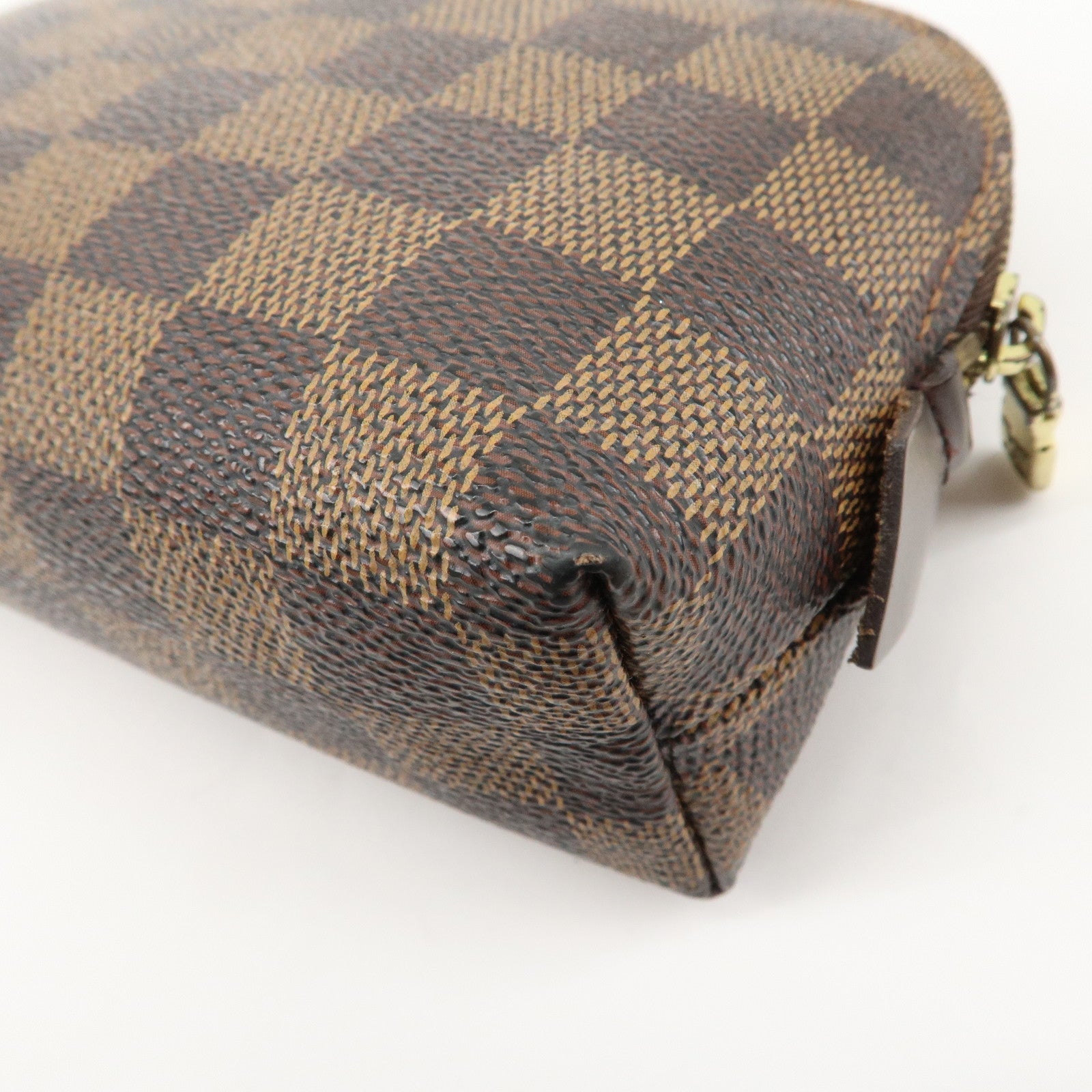 Louis Vuitton Damier Ebene Pochette Cosmetic Pouch N47516 Used