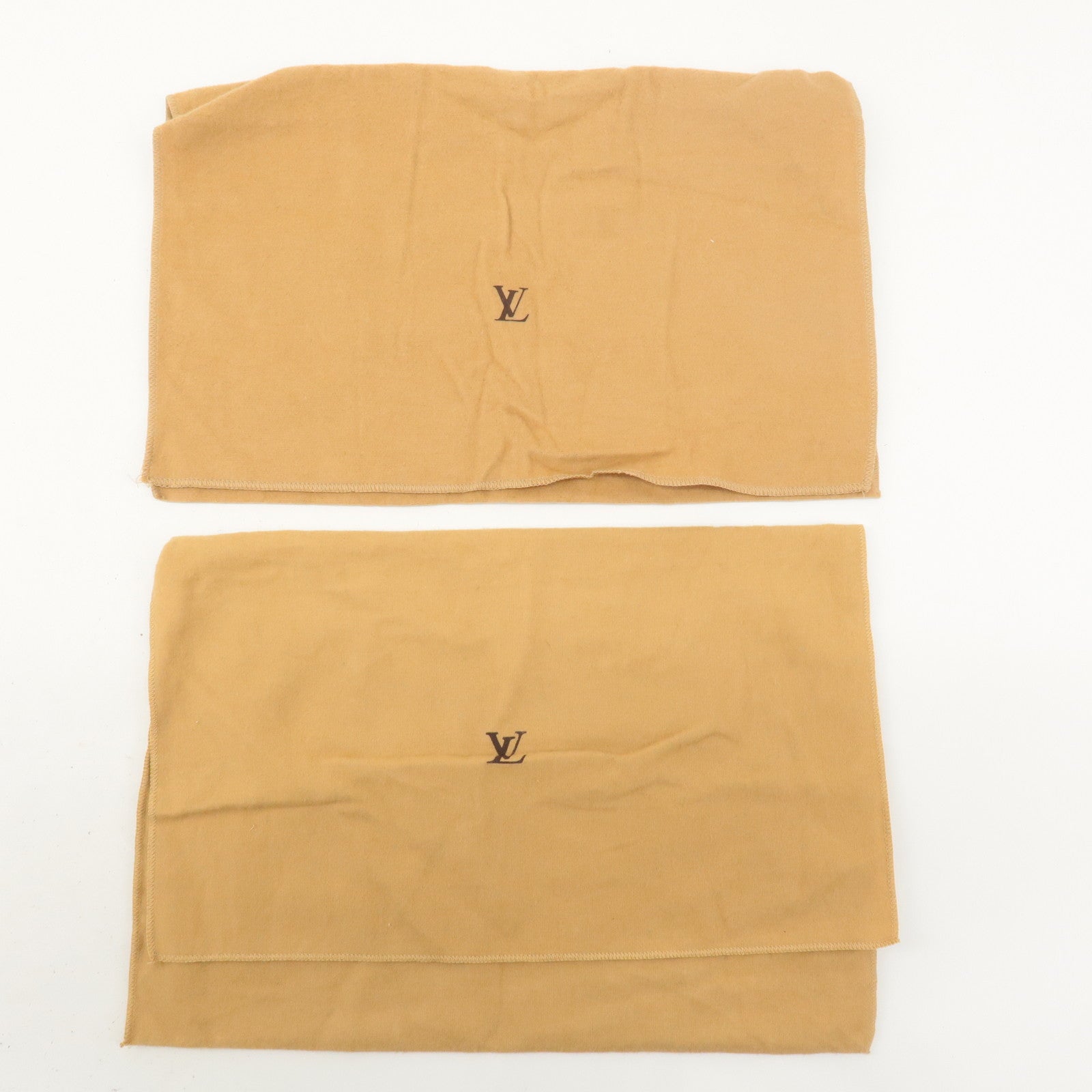 Louis Vuitton Set of 12 Dust Bag Storage Bag Flap Brown Beige