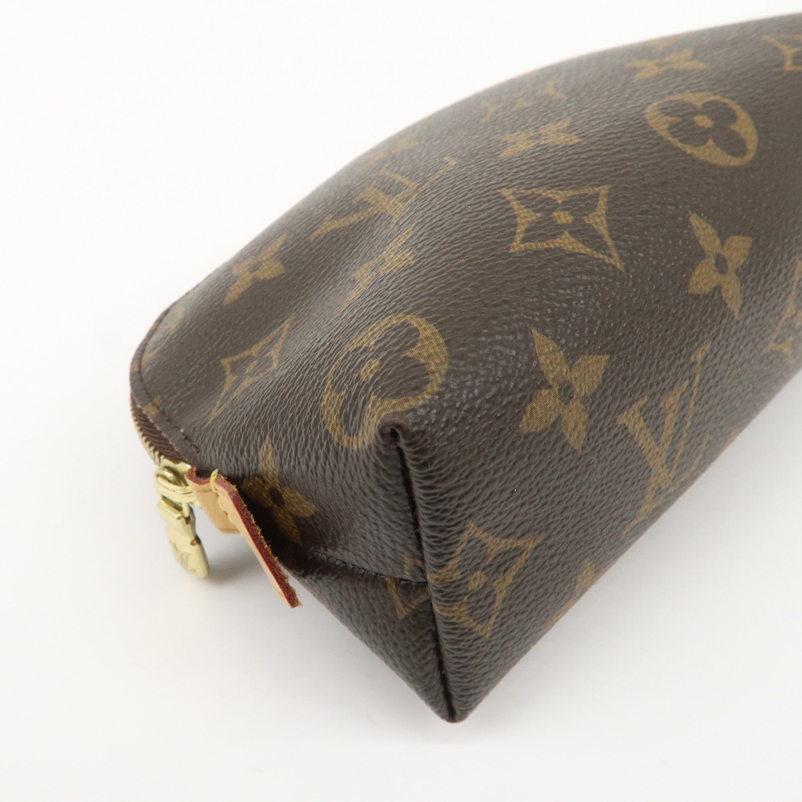 Louis Vuitton Monogram Pochette Cosmetic Pouch Brown M47515 Used