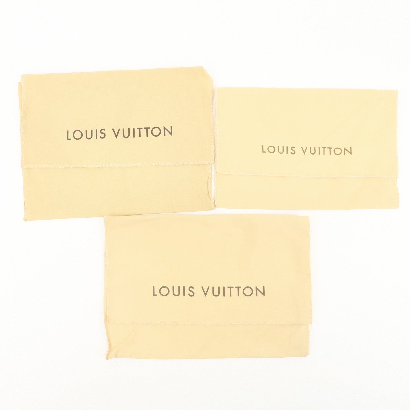 Louis Vuitton Set of 10 Dust Bag  (Flap Type 6 Drawstring 4) Beige Used