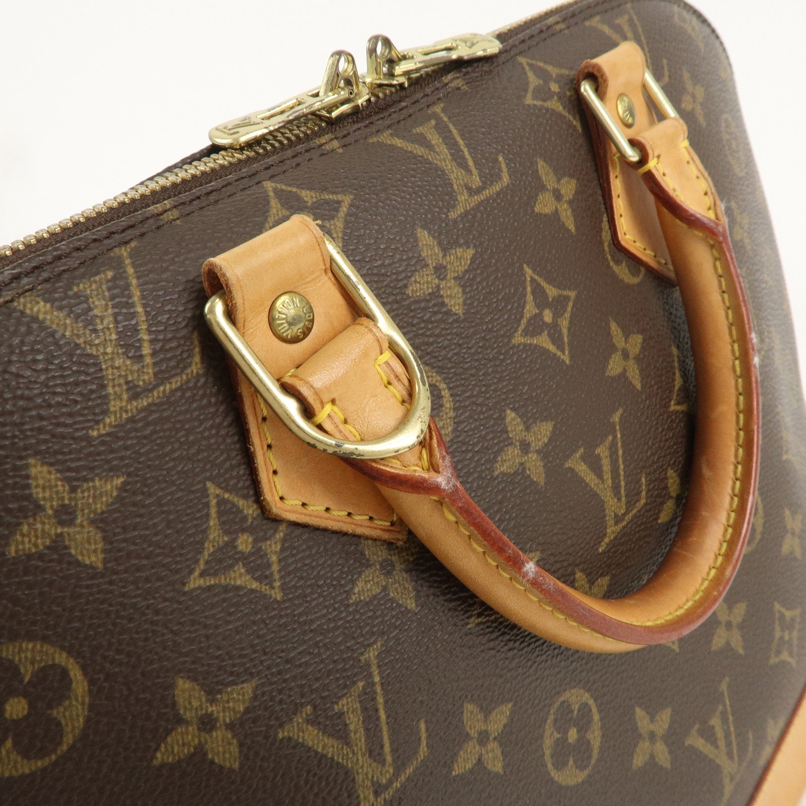 Louis Vuitton Monogram Alma Hand Bag Brown M51130