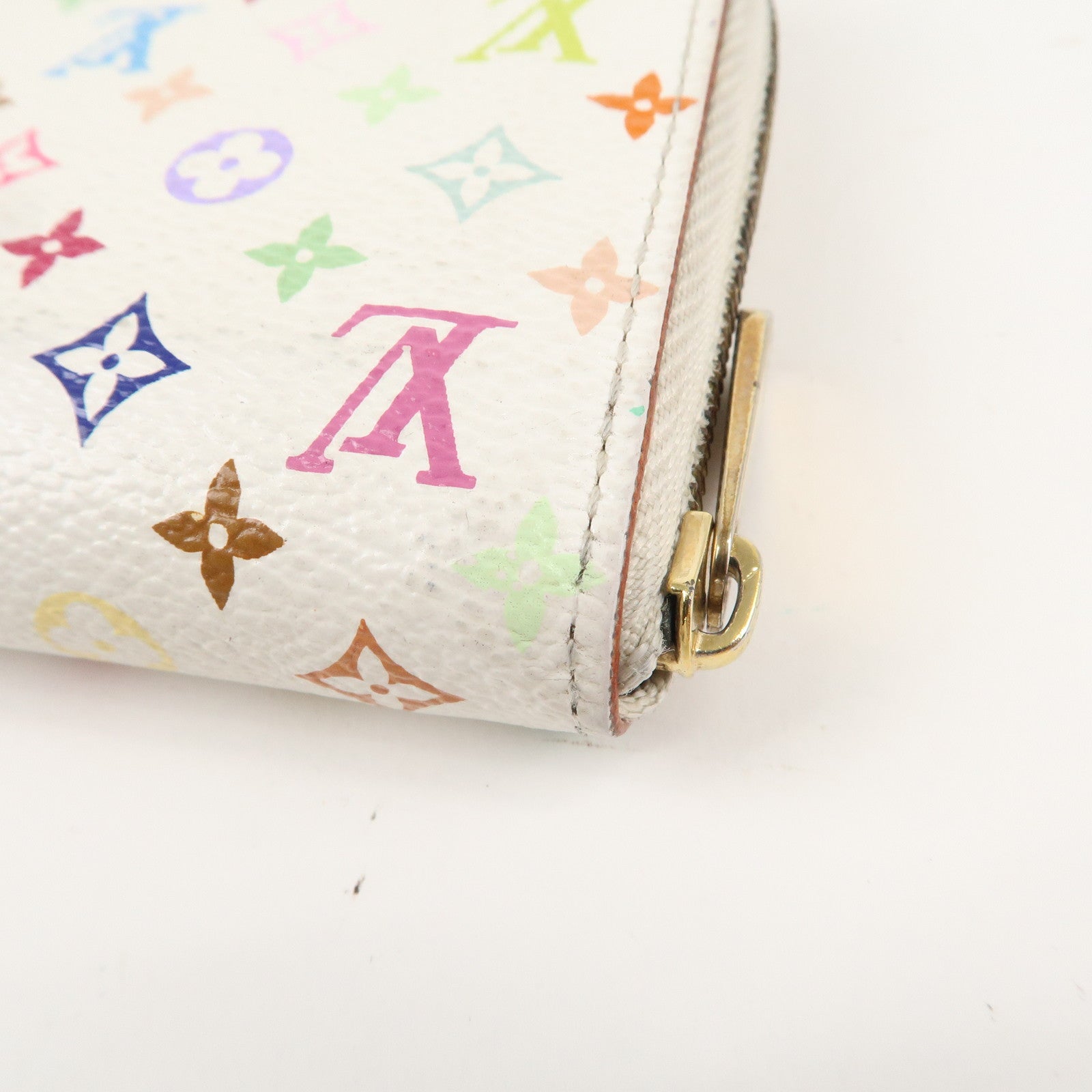 Louis Vuitton Monogram Multicolor Zippy Coin Purse Blanc M93741