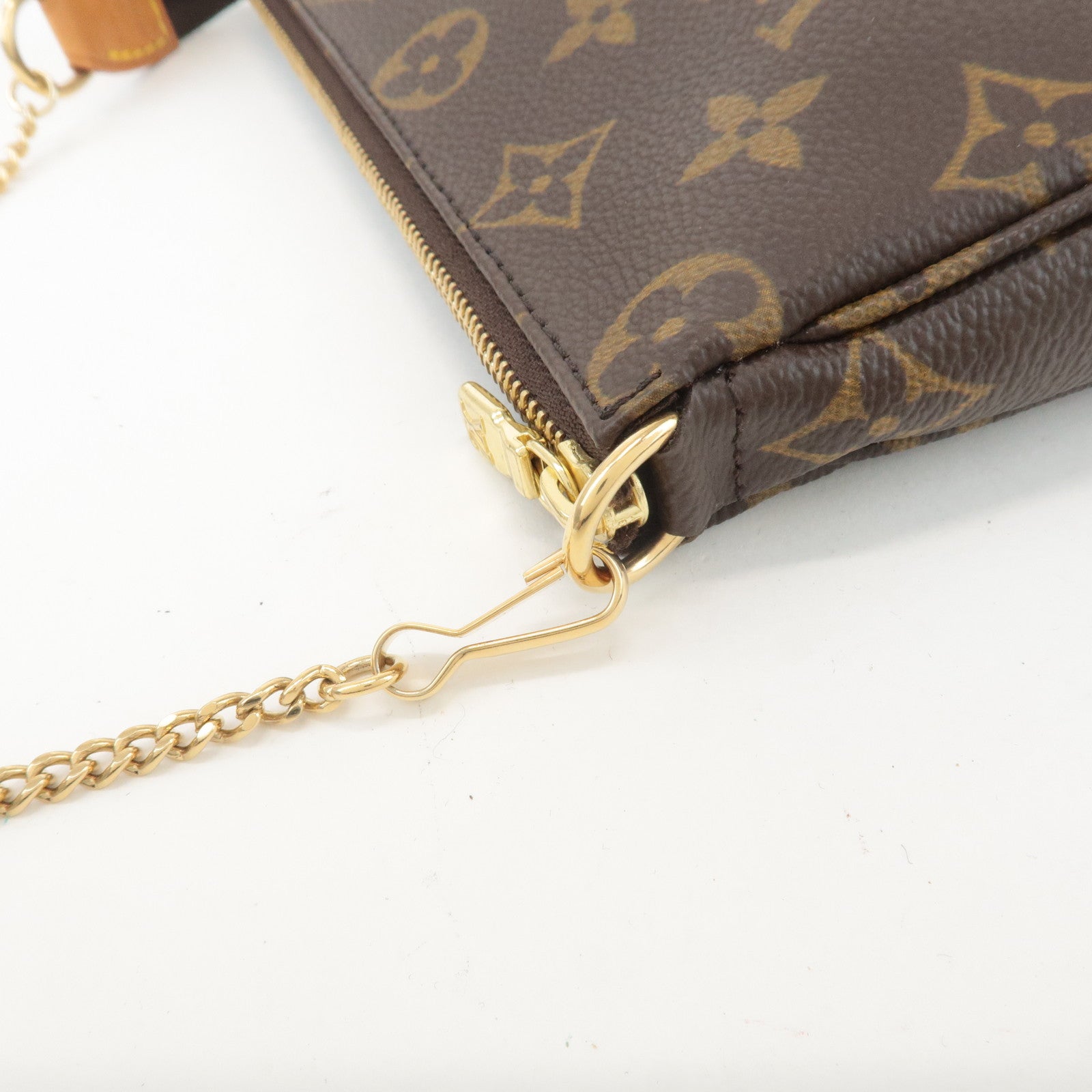 Louis Vuitton Bucket PM Pouch Hand Bag Brown Gold Hardware