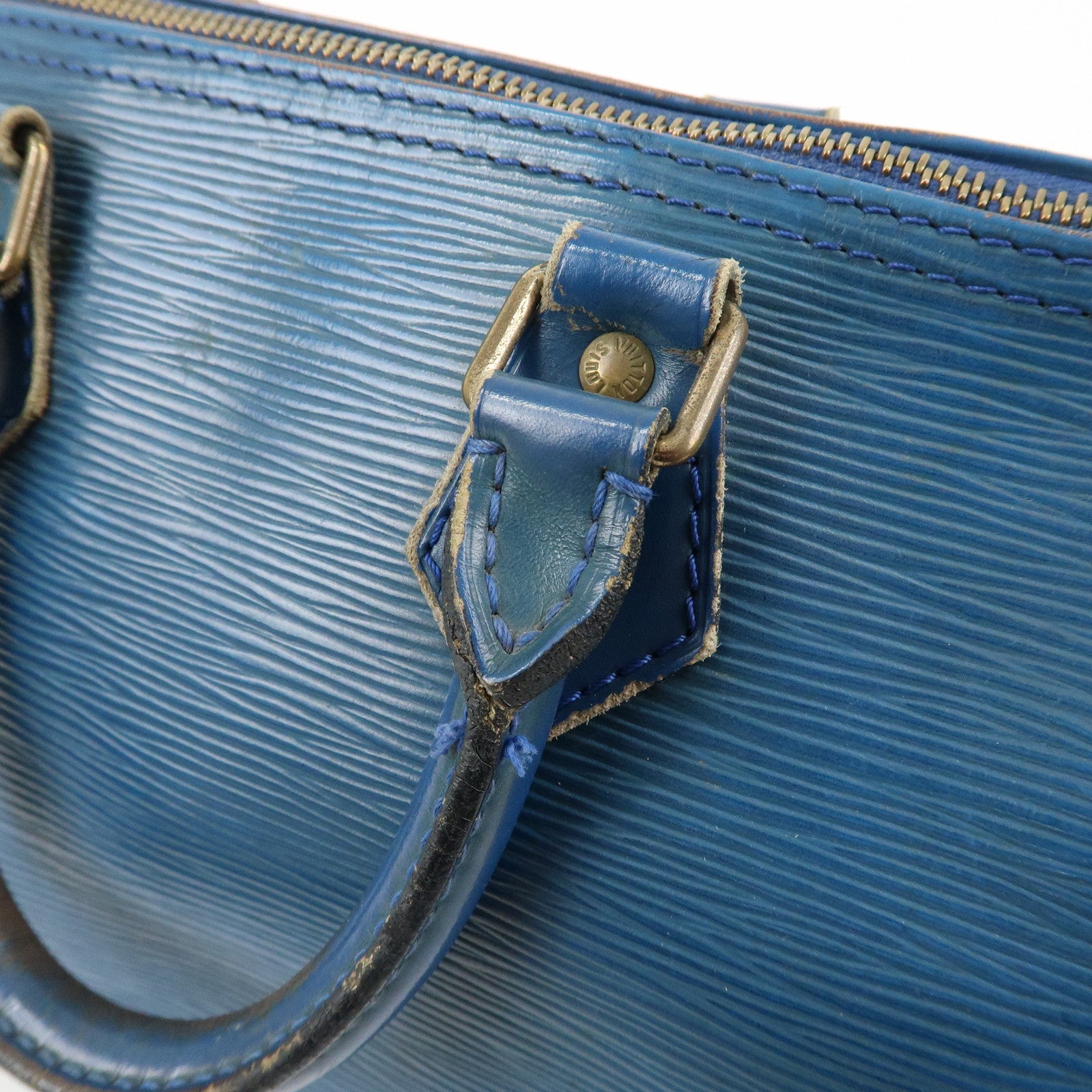 Louis Vuitton Epi Speedy 25 Hand Boston Bag Blue M43015 Used