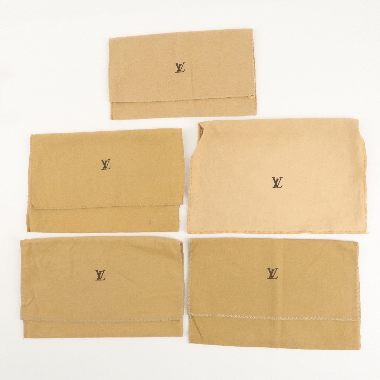 Louis Vuitton Set of 12 Flap Storage Bag Dust Bag Brown