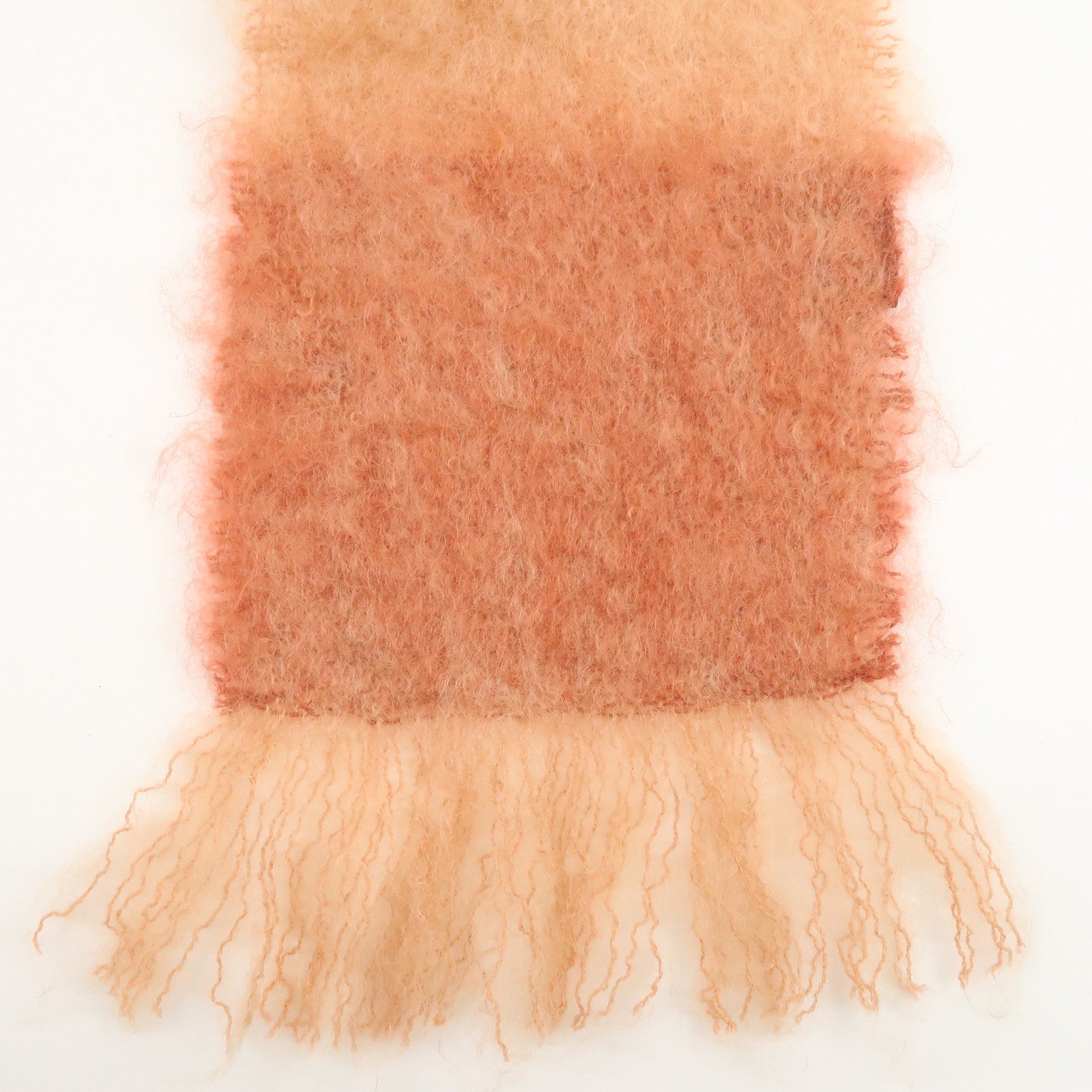 LOEWE Anagram Mohair Wool Scarf Coral Pink Used