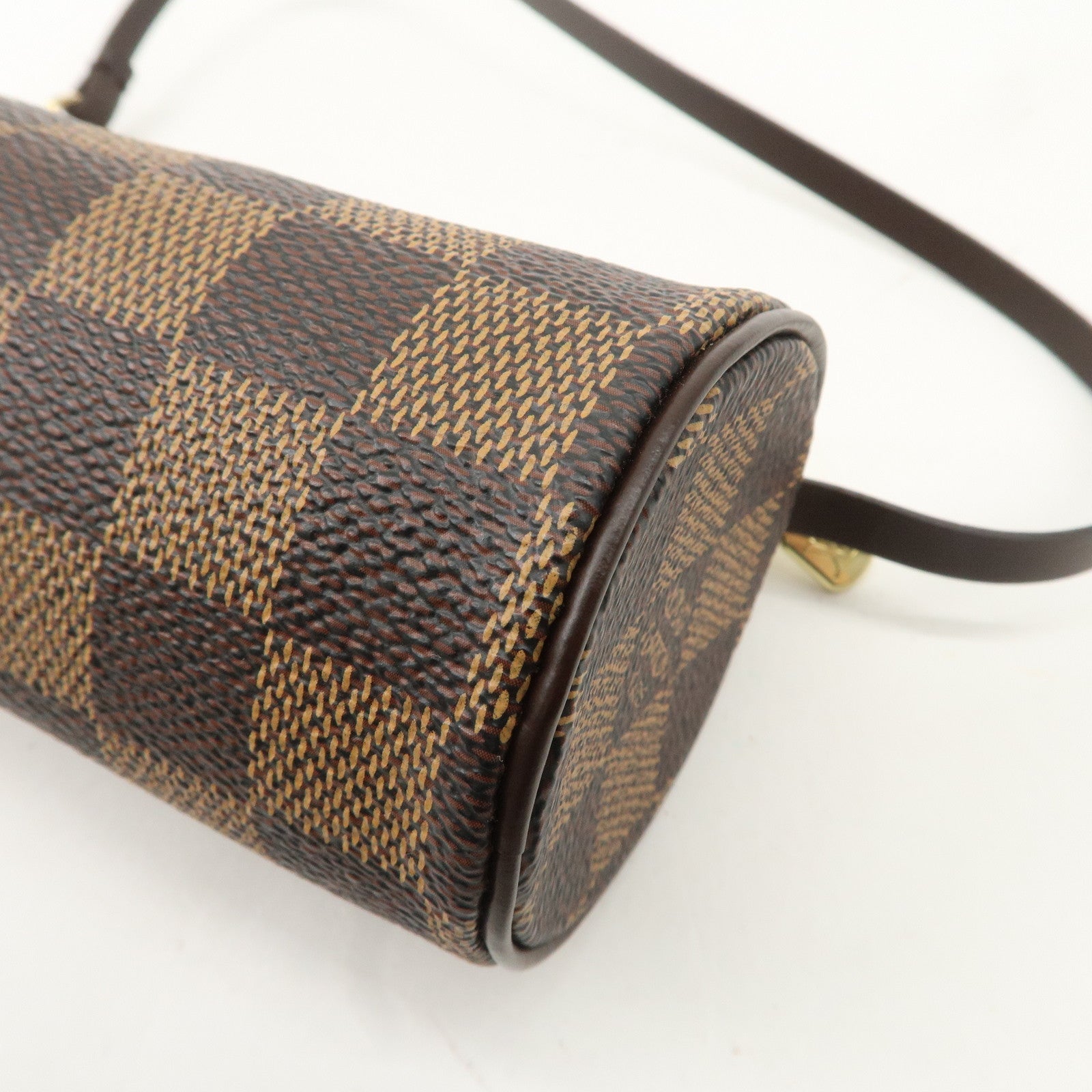 Louis Vuitton Damier Ebene Mini Pouch for Papillon Bag Brown Used