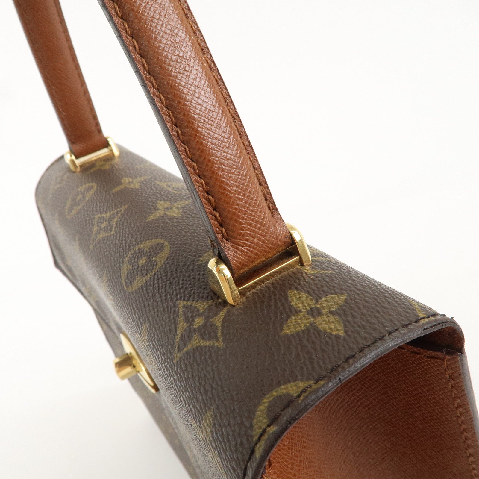 Louis Vuitton Monogram Malesherbes Hand Bag Brown M51379