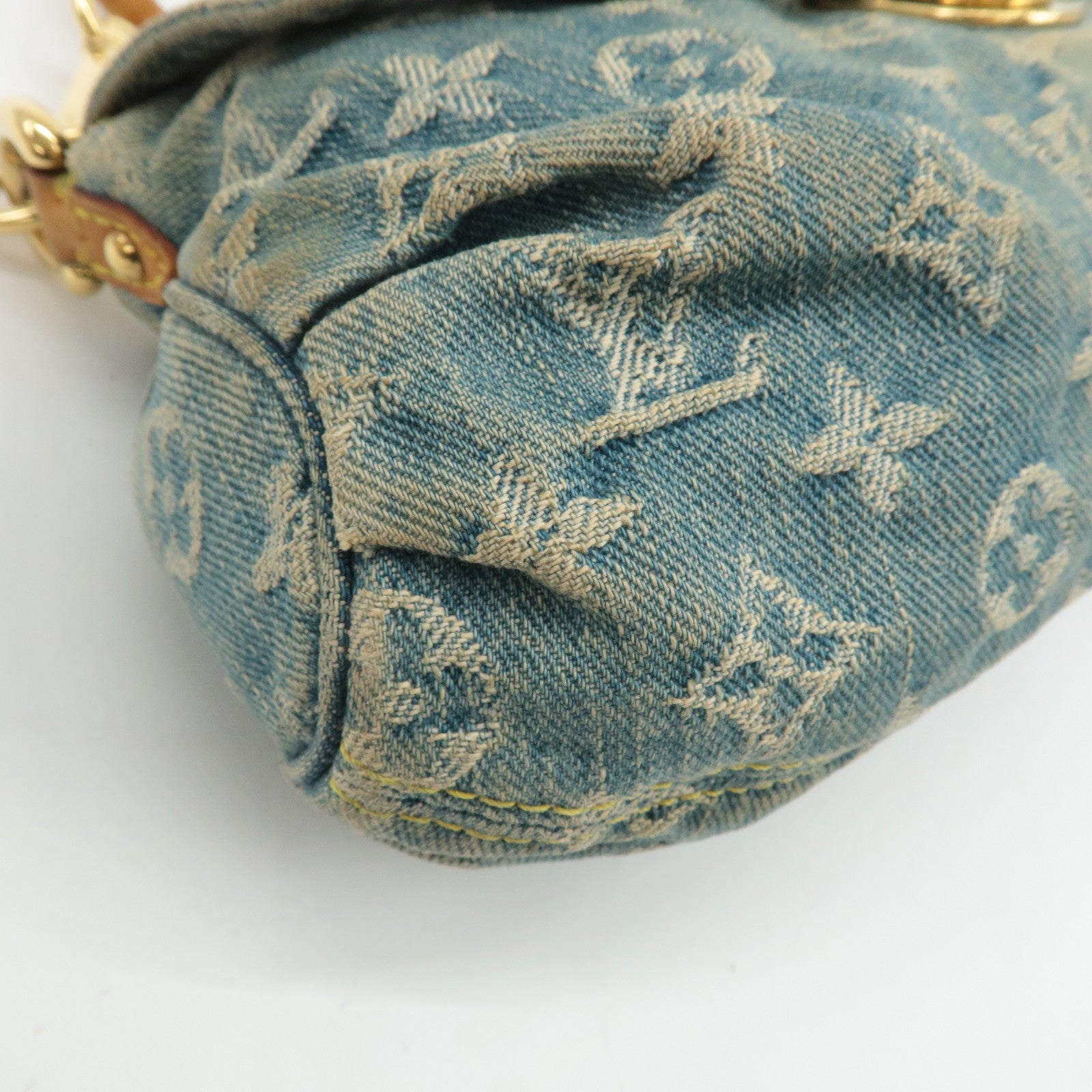 Louis Vuitton Monogram Denim Mini Pleaty Shoulder Bag M95050 Used