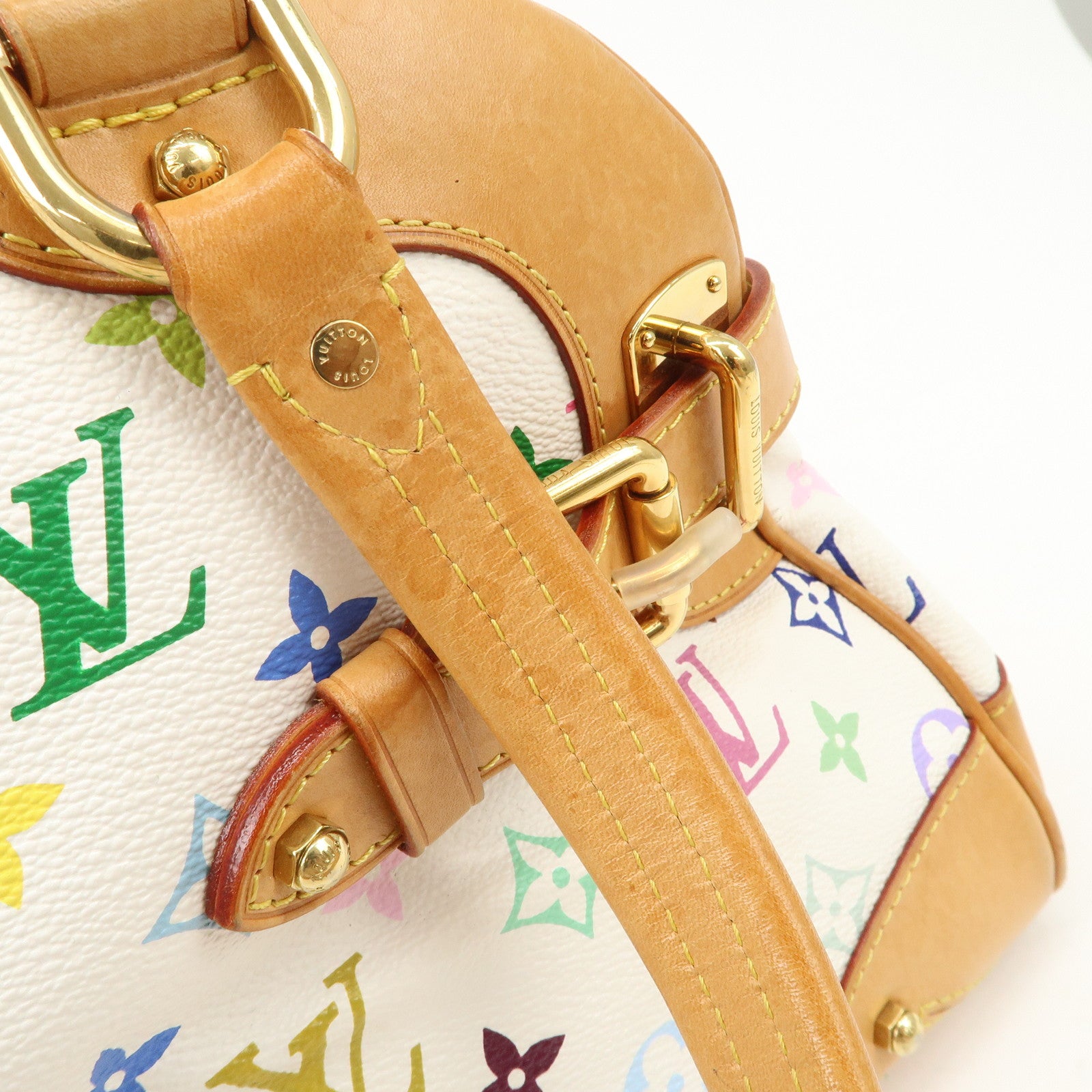 Louis Vuitton Monogram Multicolor Claudia Hand Bag Blanc M40193 Used