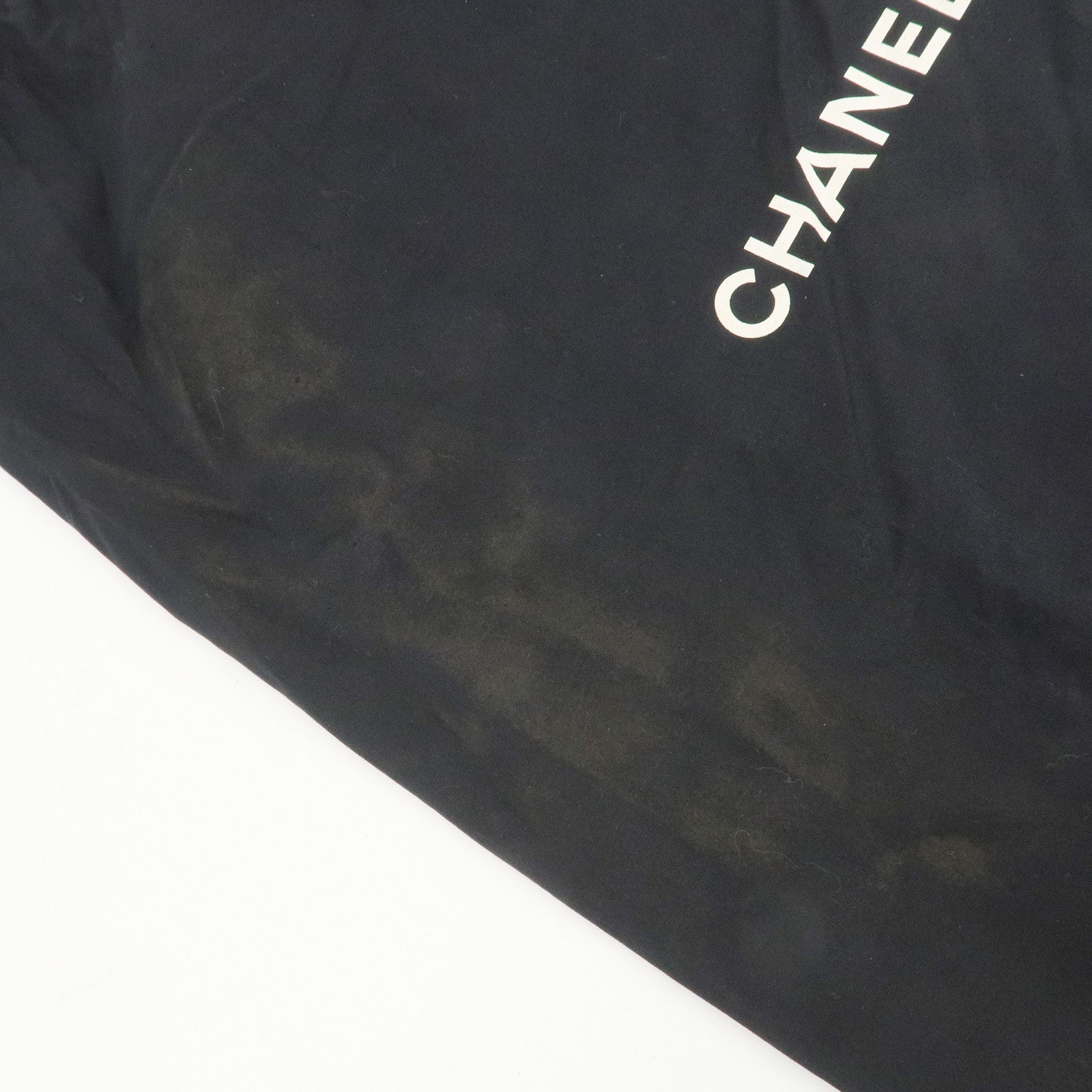 CHANEL Set of 10 Dust Bag Drawstring Black Used