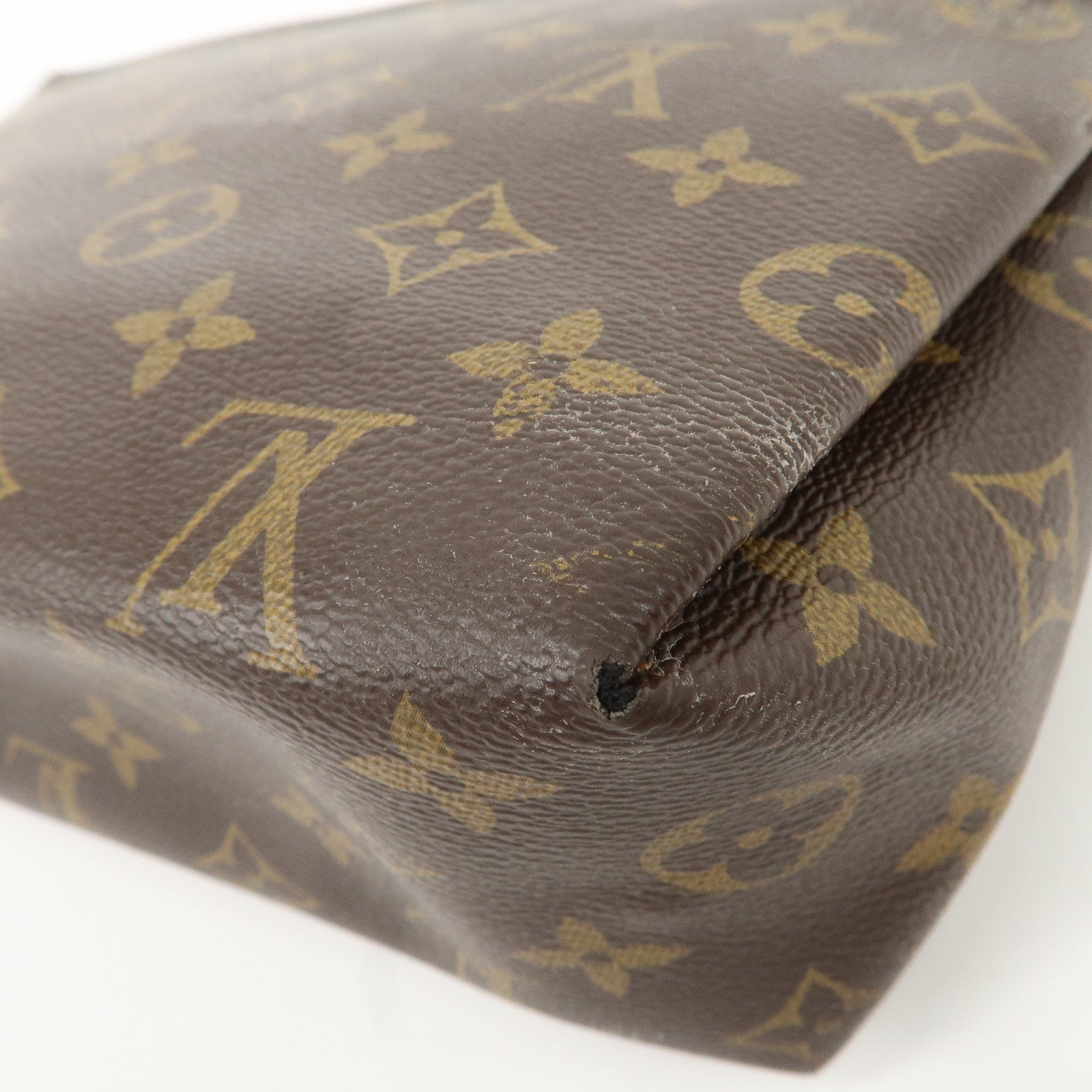 Louis Vuitton Monogram Pallas Beauty Case Brown Red M64123 Used