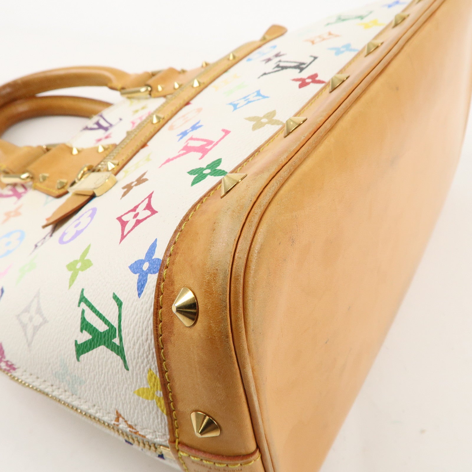 Louis Vuitton Monogram Multi Color Alma PM Hand Bag Blanc M92647