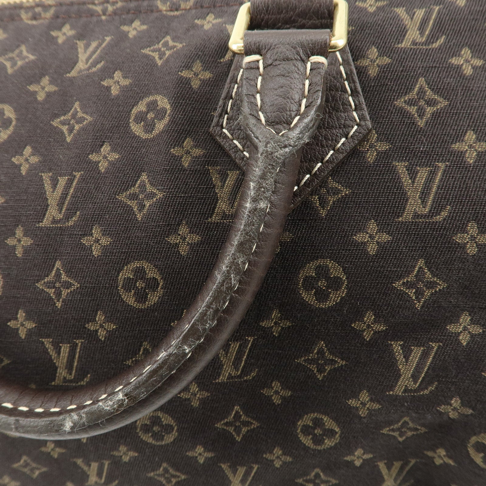 Louis Vuitton Monogram Mini Lin Speedy 30 Boston Bag Ebene M95224 Used