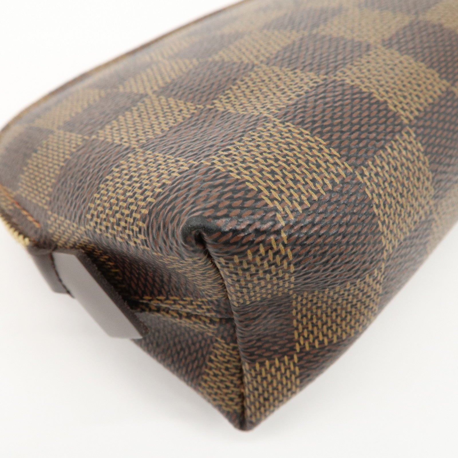 Louis Vuitton Damier Pochette Cosmetic Pouch Brown N47516 Used