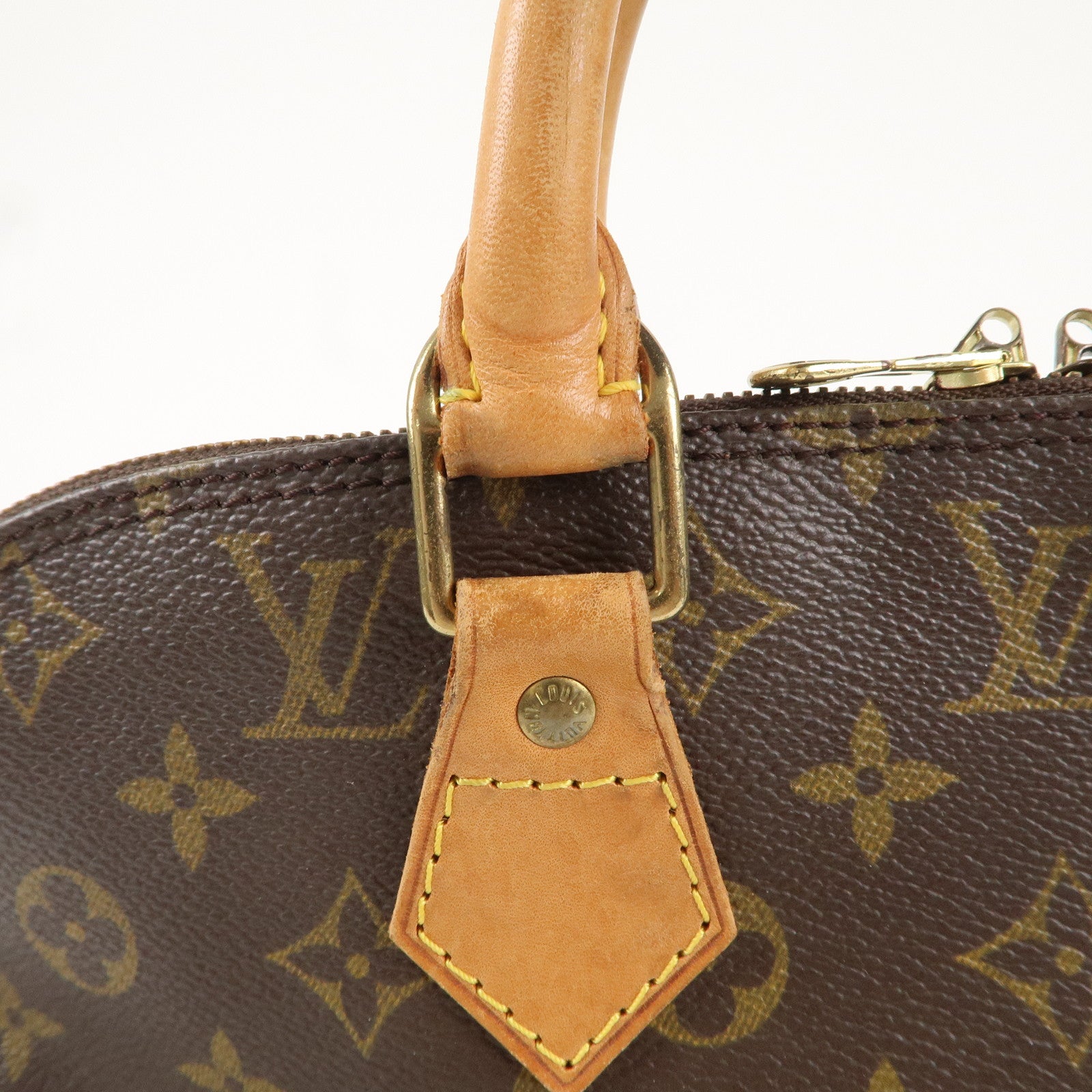 Louis Vuitton Monogram Alma Hand Bag Brown M51130